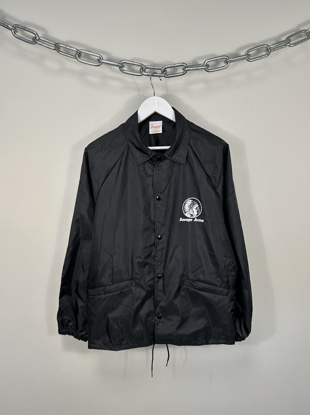 Vintage Vintage 90s Savage Arms Made in USA Black Overshirt Jacket Size US L / EU 52-54 / 3 - 1 Thumbnail
