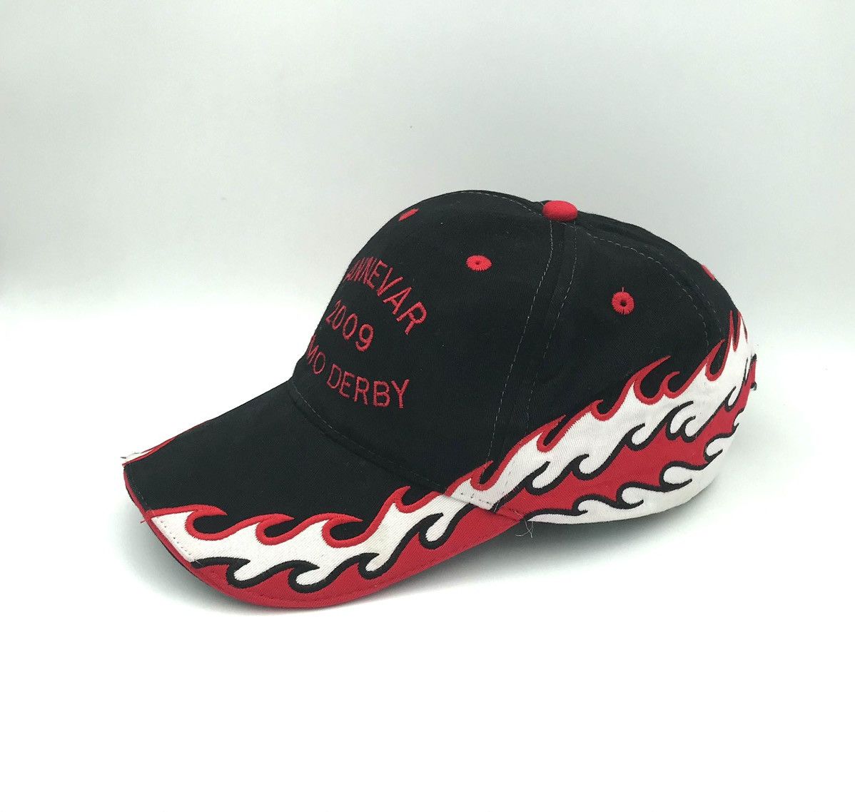 Harley Davidson × Vintage Vintage biker 2000 demo derby flames snapback hat Size ONE SIZE - 5 Thumbnail