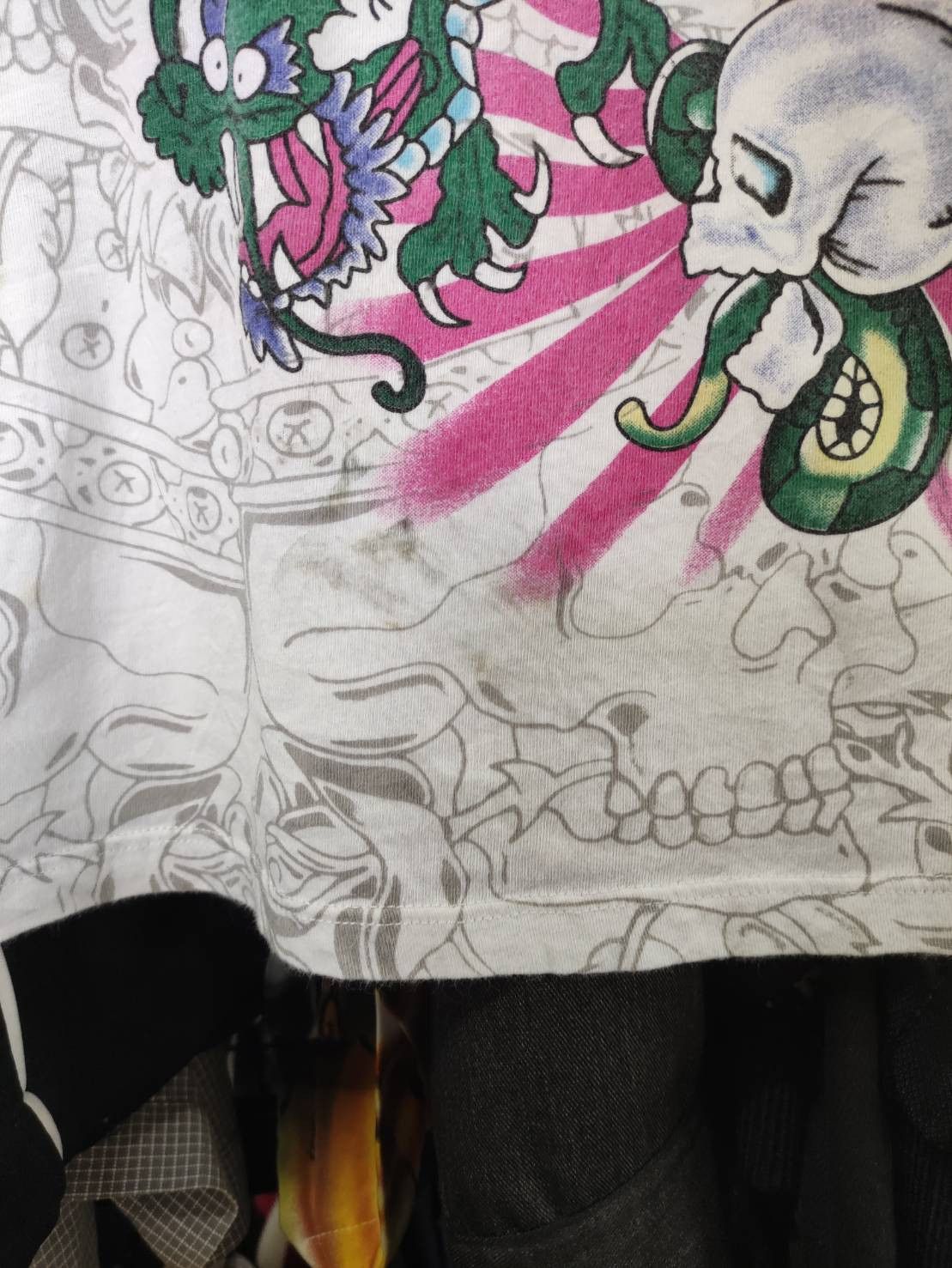 Affliction Ed Hardy All Over Print & Rhinestone T-Shirt Size US XXL / EU 58 / 5 - 11 Thumbnail