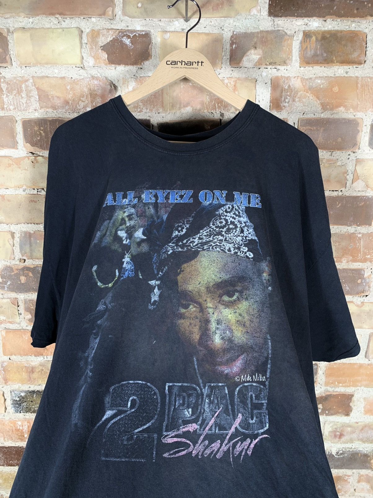 Rap Tees × Vintage Vintage Style Tupac Shakur ALL EYEZ ON ME 2Pac Tshirt Tee Size US XXL / EU 58 / 5 - 2 Thumbnail