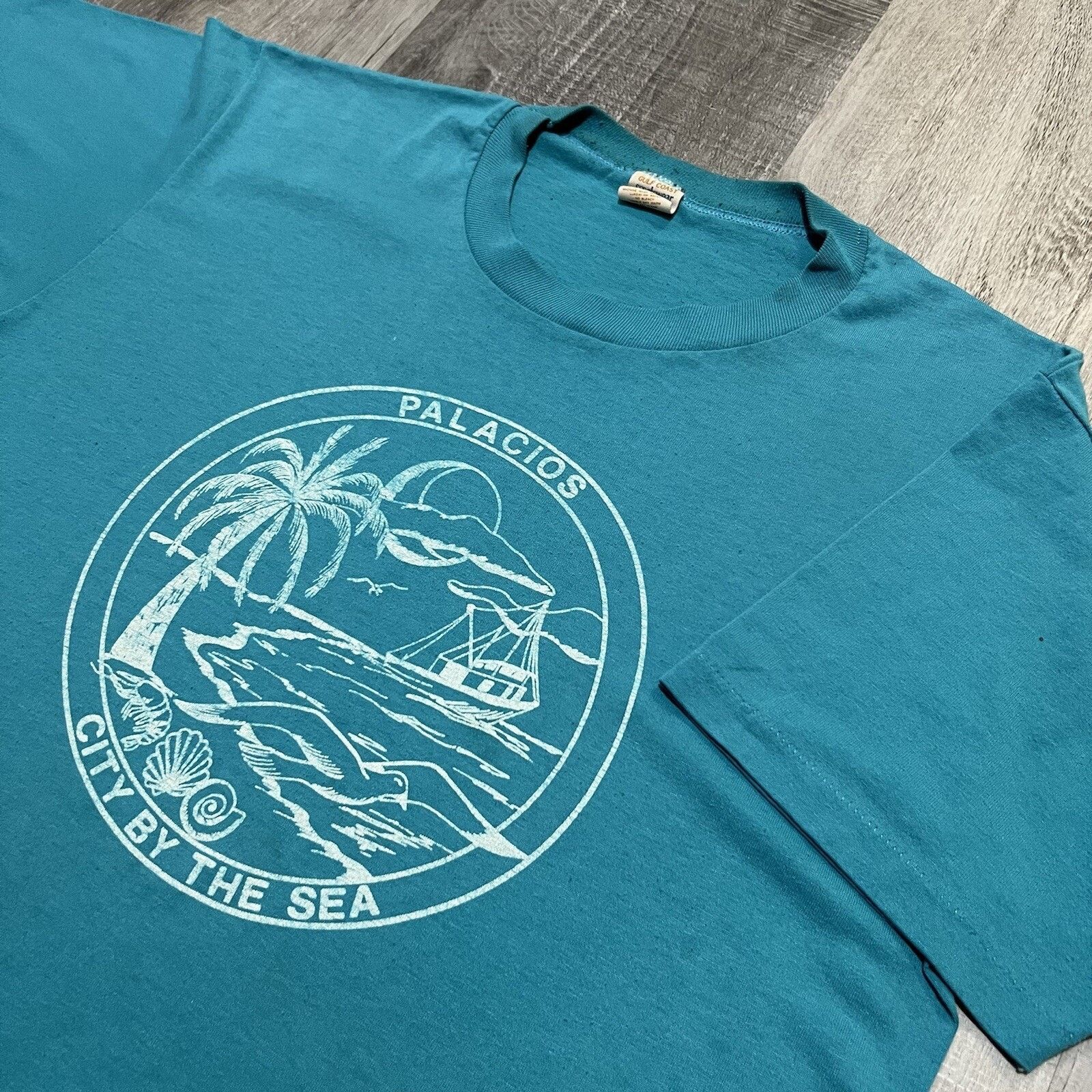 Vintage VTG Palacios Texas 70s Sportswear Travel Beach Sail Shirt Size US L / EU 52-54 / 3 - 2 Thumbnail
