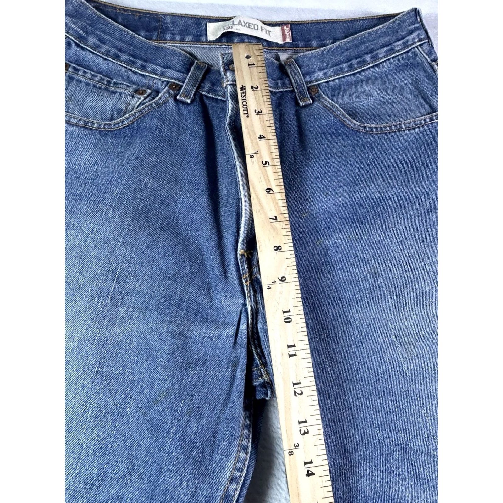 Levi's VINTAGE Levi's 550 Jeans Men Relaxed Fit Denim Medium Blue Size 34x32 Size US 34 / EU 50 - 3 Thumbnail