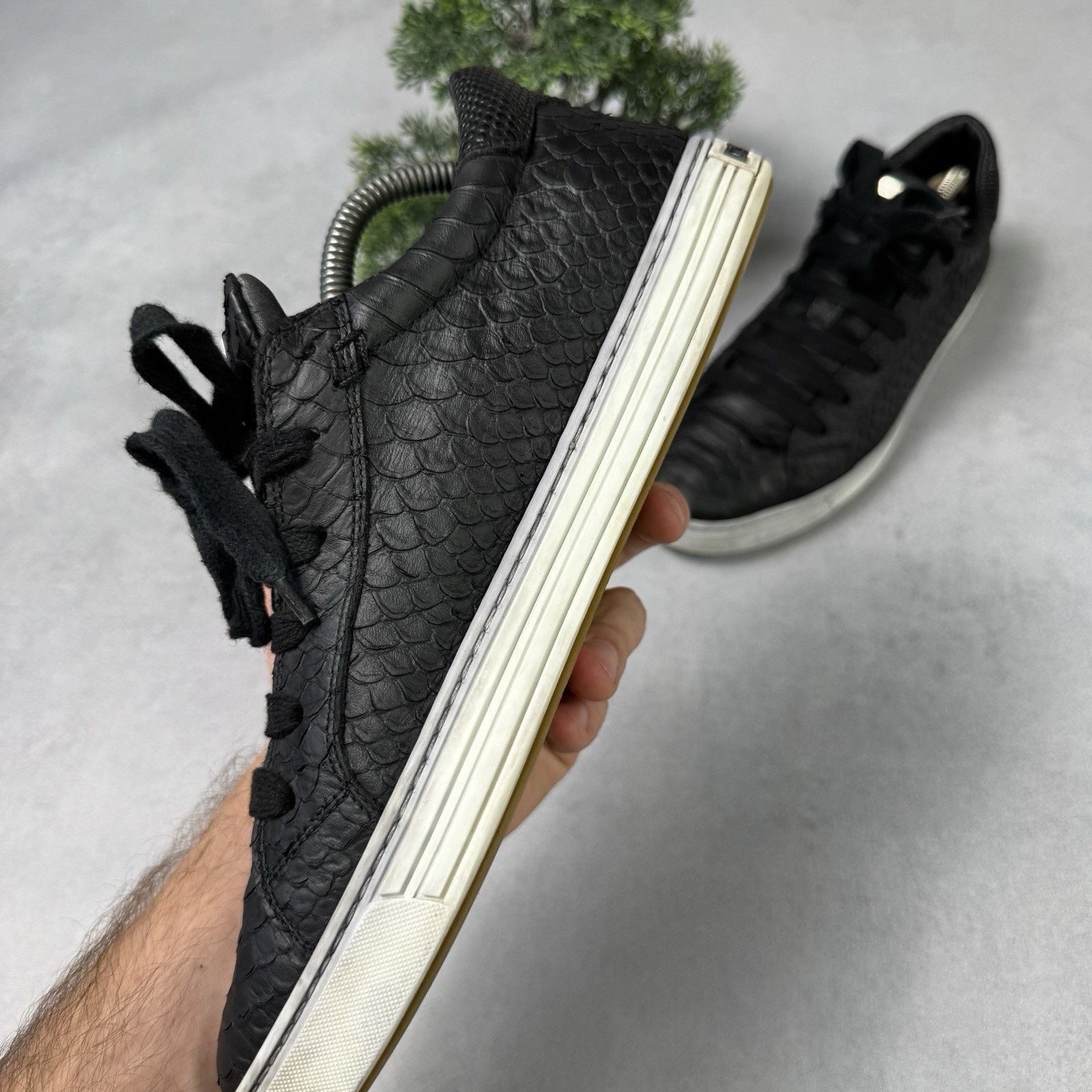 Dsquared2 DSQUARED2 Python Textured Sneakers Black Tennis Size 40 US 7 Size US 7 / EU 40 - 8 Thumbnail