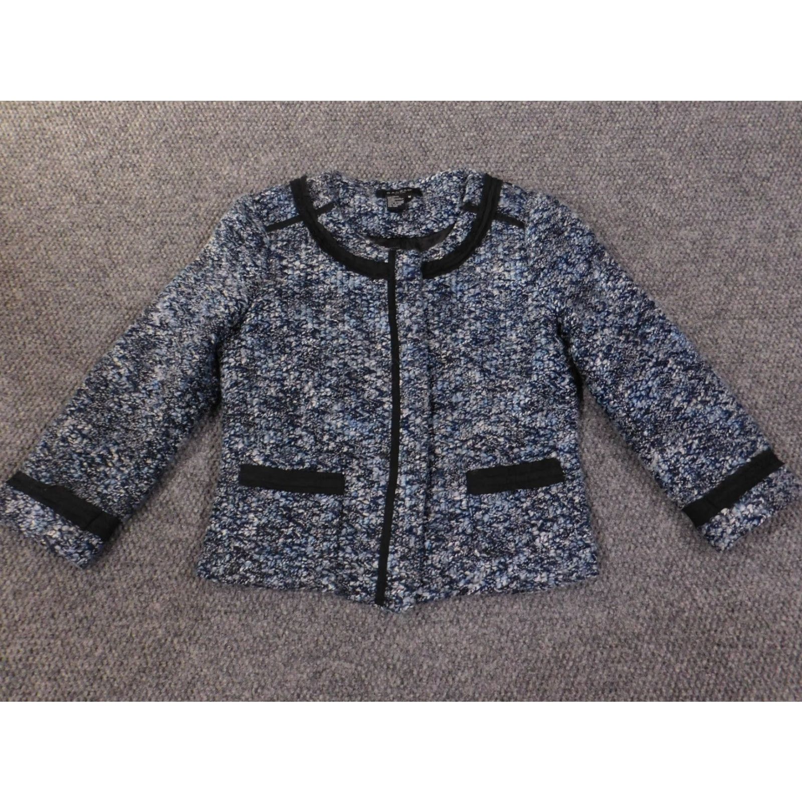 Sandro Sandro Jacket Womens M Blue Snap Knit Lining Polyester Mid-Length Business Size M / US 6-8 / IT 42-44 - 2 Thumbnail