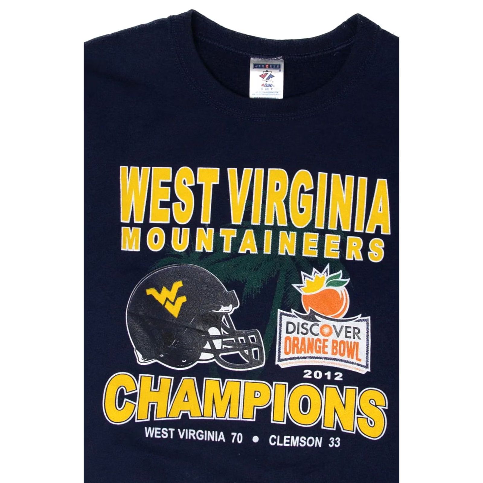 Jerzees VINTAGE Jerzees West Virginia Mountaineers Champions Sweatshirt Adult Small Blue 2010s Mens Size US S / EU 44-46 / 1 - 2 Thumbnail