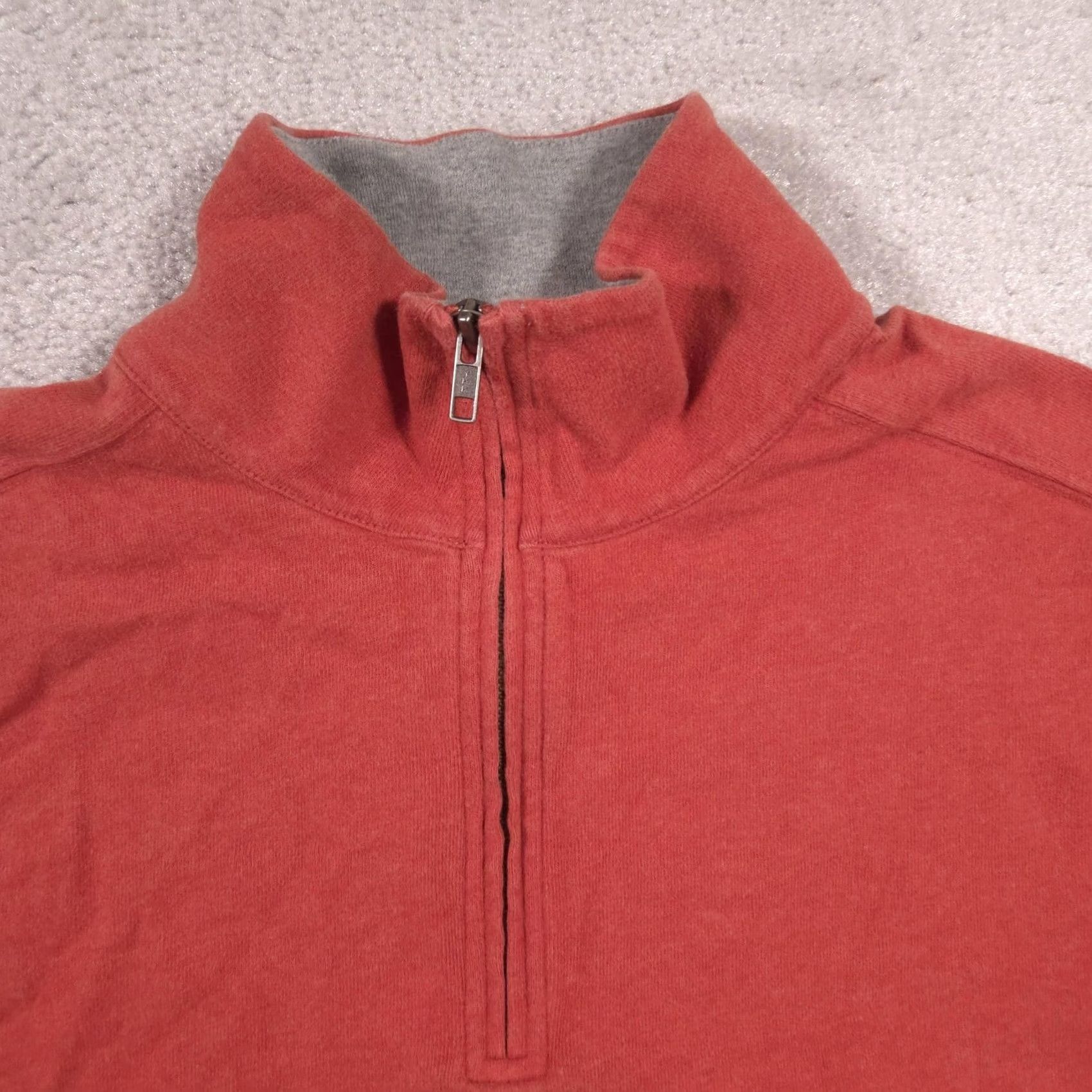 J.Crew J.Crew Sweater Mens L Red 1/4 Zip Mock Neck Cotton Knit Pullover Casual Knitwear Size US L / EU 52-54 / 3 - 4 Thumbnail