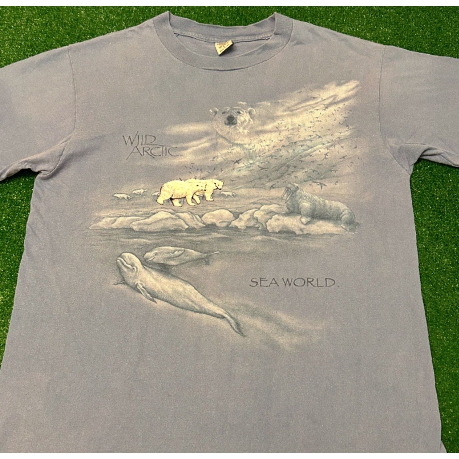 Vintage VINTAGE 90s Sea World Wild Artic Ride Promo Nature Tee Shirt Mens Size Large Size US L / EU 52-54 / 3 - 3 Thumbnail