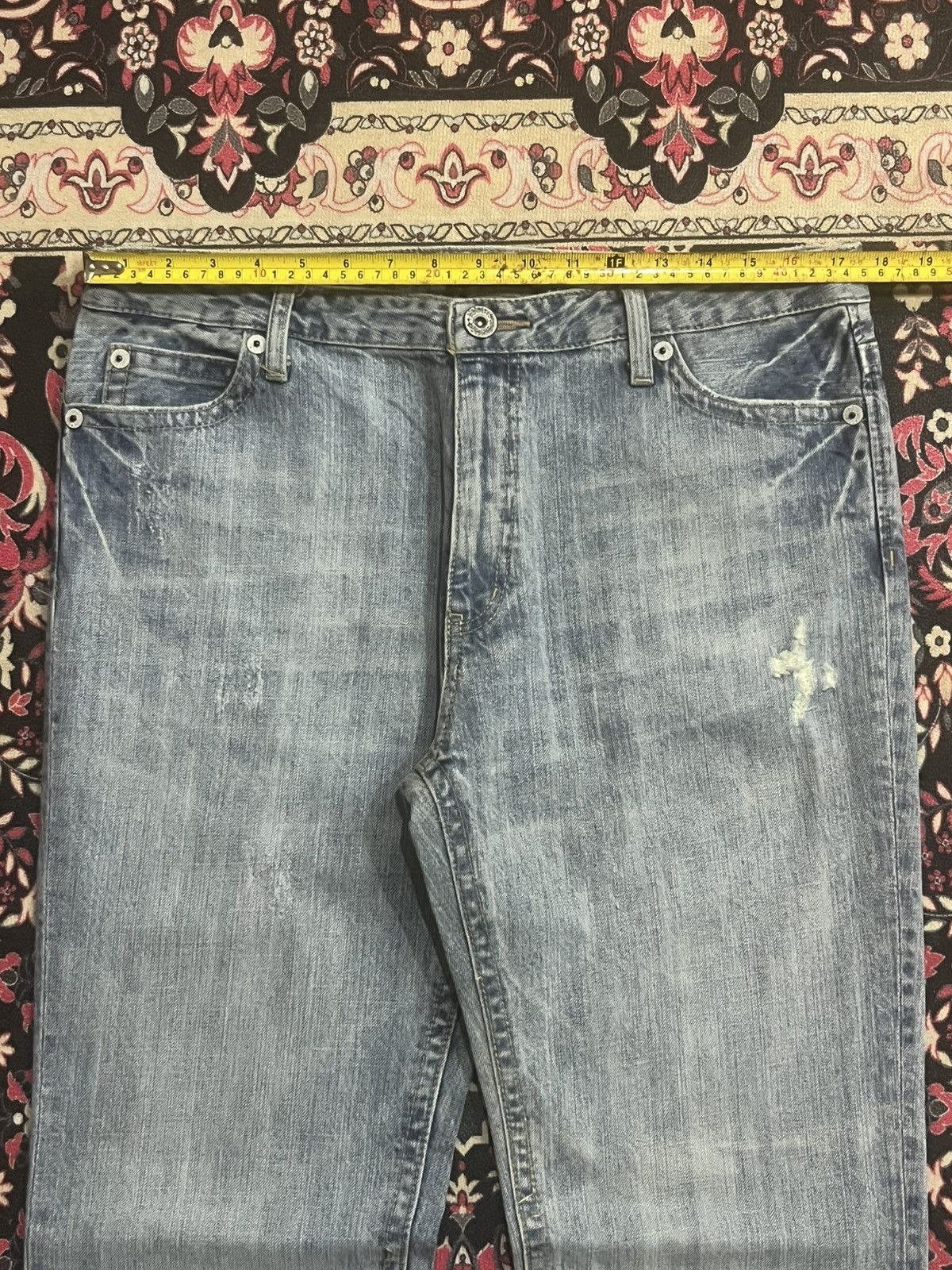 Japanese Brand Vintage Japanese Brand Oririn Blue Washed Ripped Flare Jeans Size US 34 / EU 50 - 11 Thumbnail