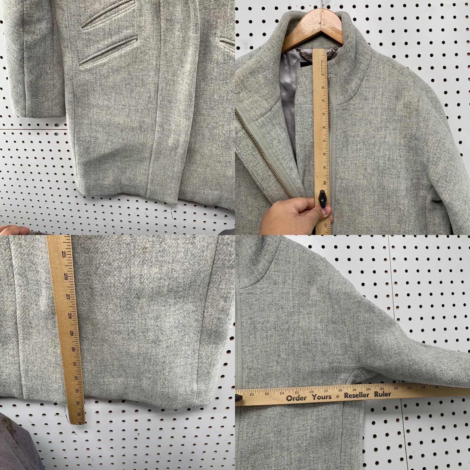 J.Crew J.CREW Coat Womens 4 Gray Italian Stadium Cloth Nello Gori Wool Blend Jacket Teen? Size S / US 4 / IT 40 - 8 Thumbnail