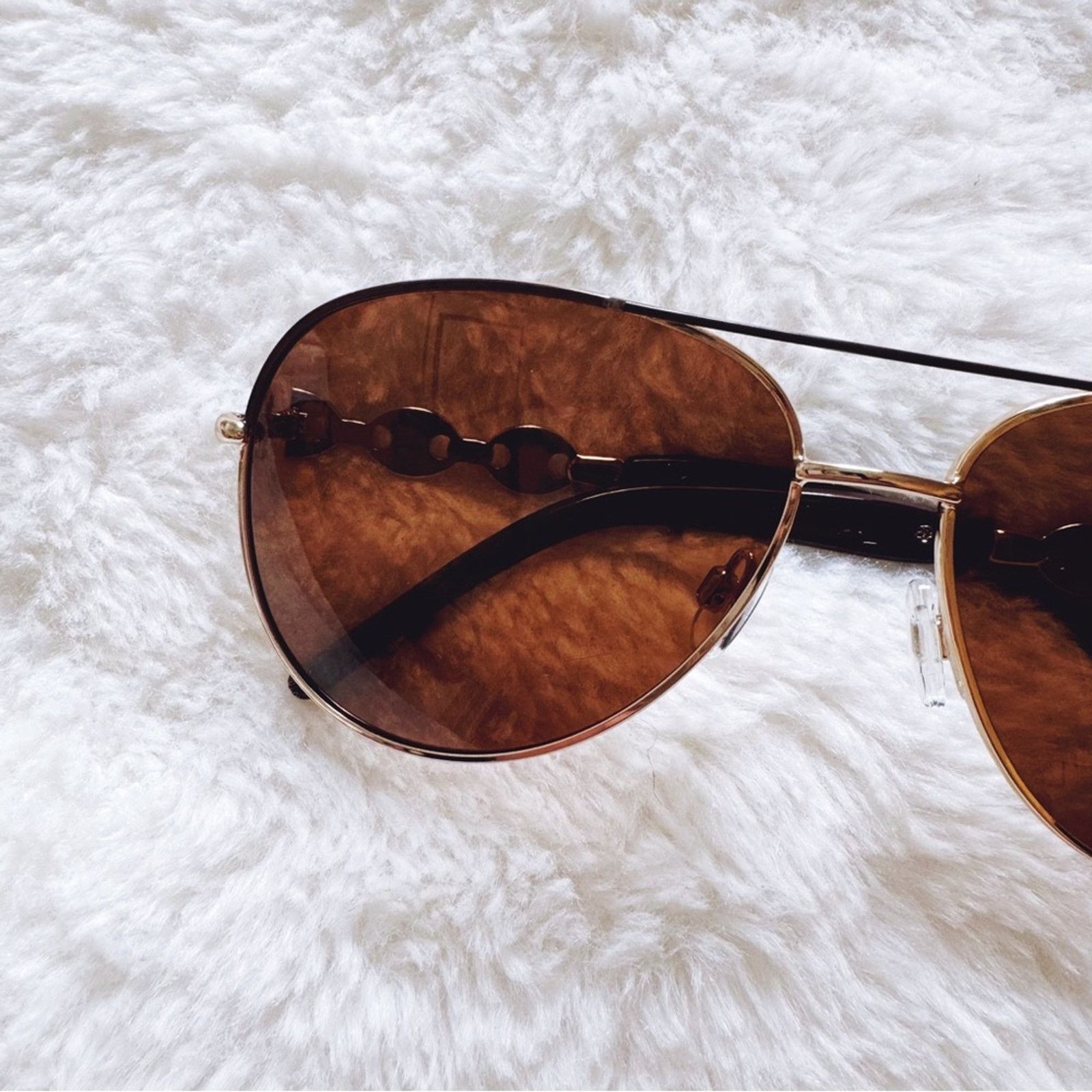 Other Brooklyn Brown Sleek Aviator Sunglasses Size ONE SIZE - 5 Thumbnail