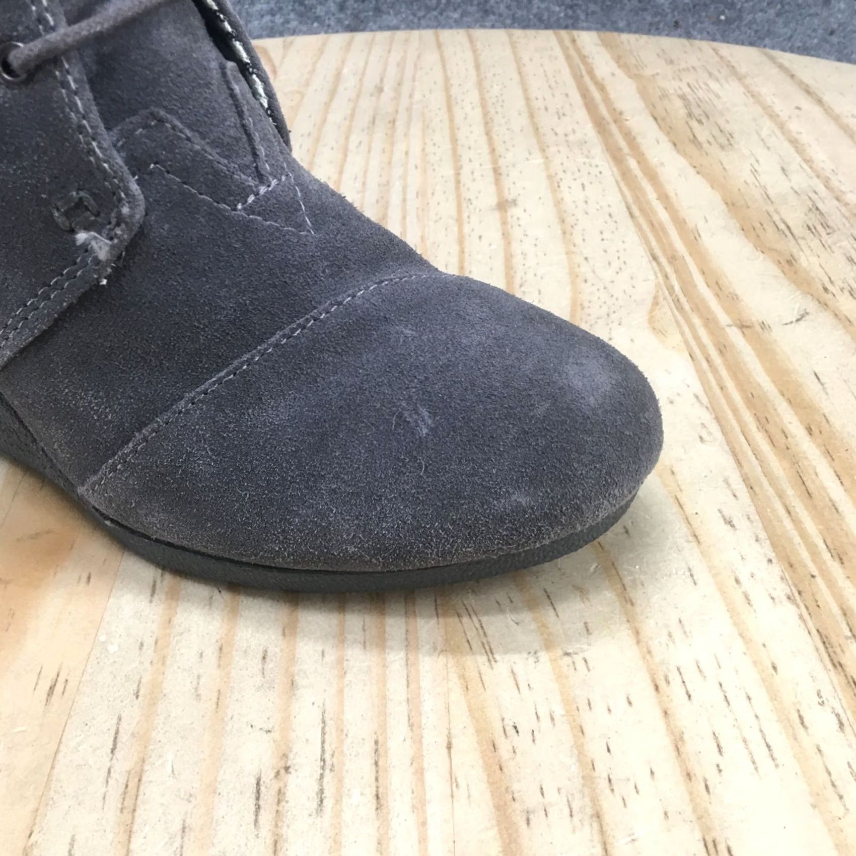 Toms TOMS Boots Womens 7 Desert Wedge Gray Lace Up Casual Comfort Ankle Top 300415 Size M / US 6-8 / IT 42-44 - 3 Thumbnail
