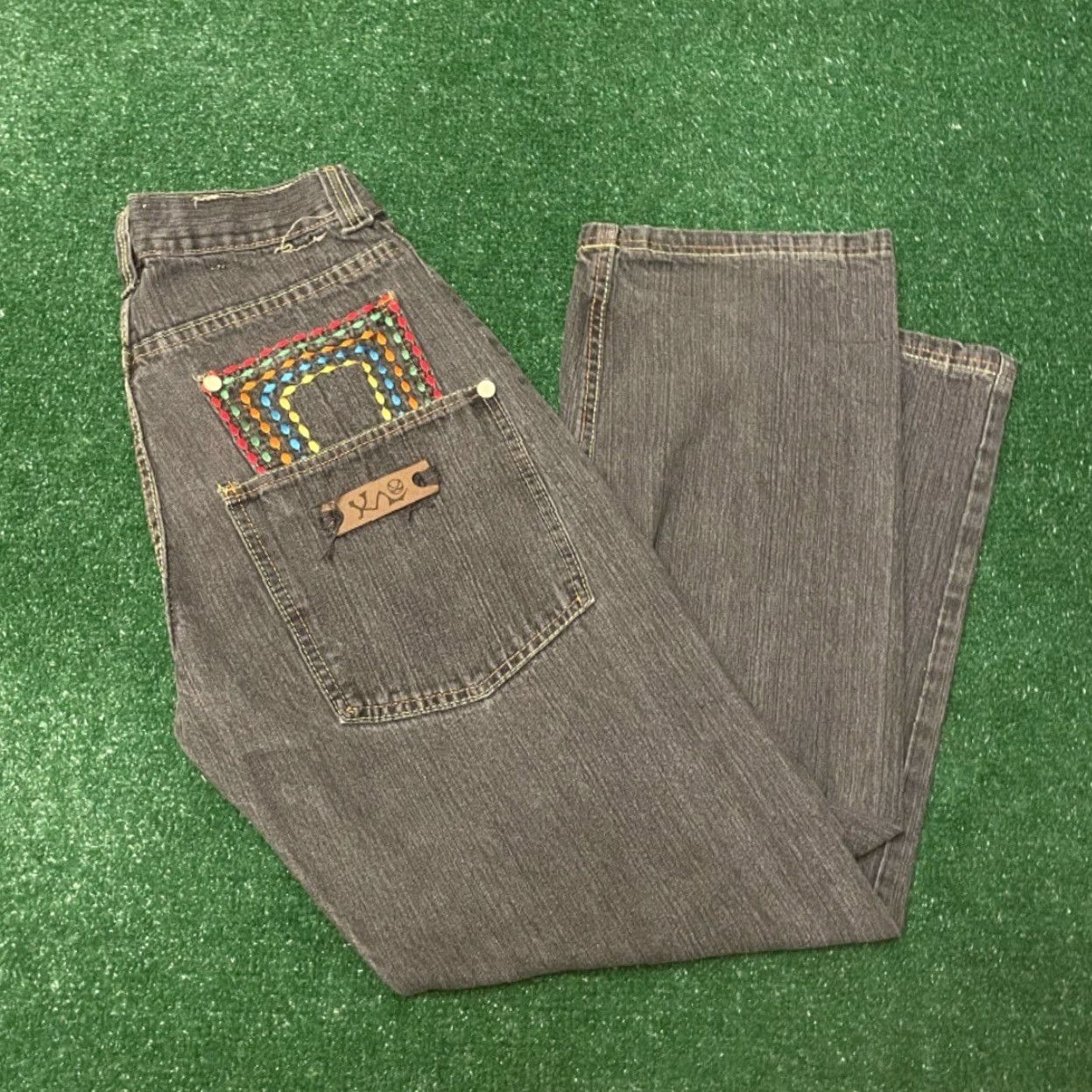 JNCO VINTAGE Y2K Baggy Skater Grunge Jeans VTG Mens Size 30 Embroidered JNCO Style Wide-Leg Size US 30 / EU 46 - 6 Thumbnail