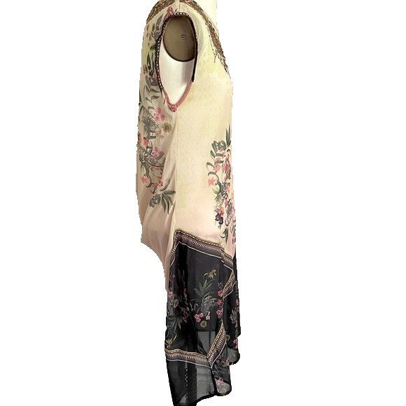 Desigual Desigual Elo Sheer Chiffon Flapper Bejeweled Knee Dress Size S / US 4 / IT 40 - 5 Thumbnail