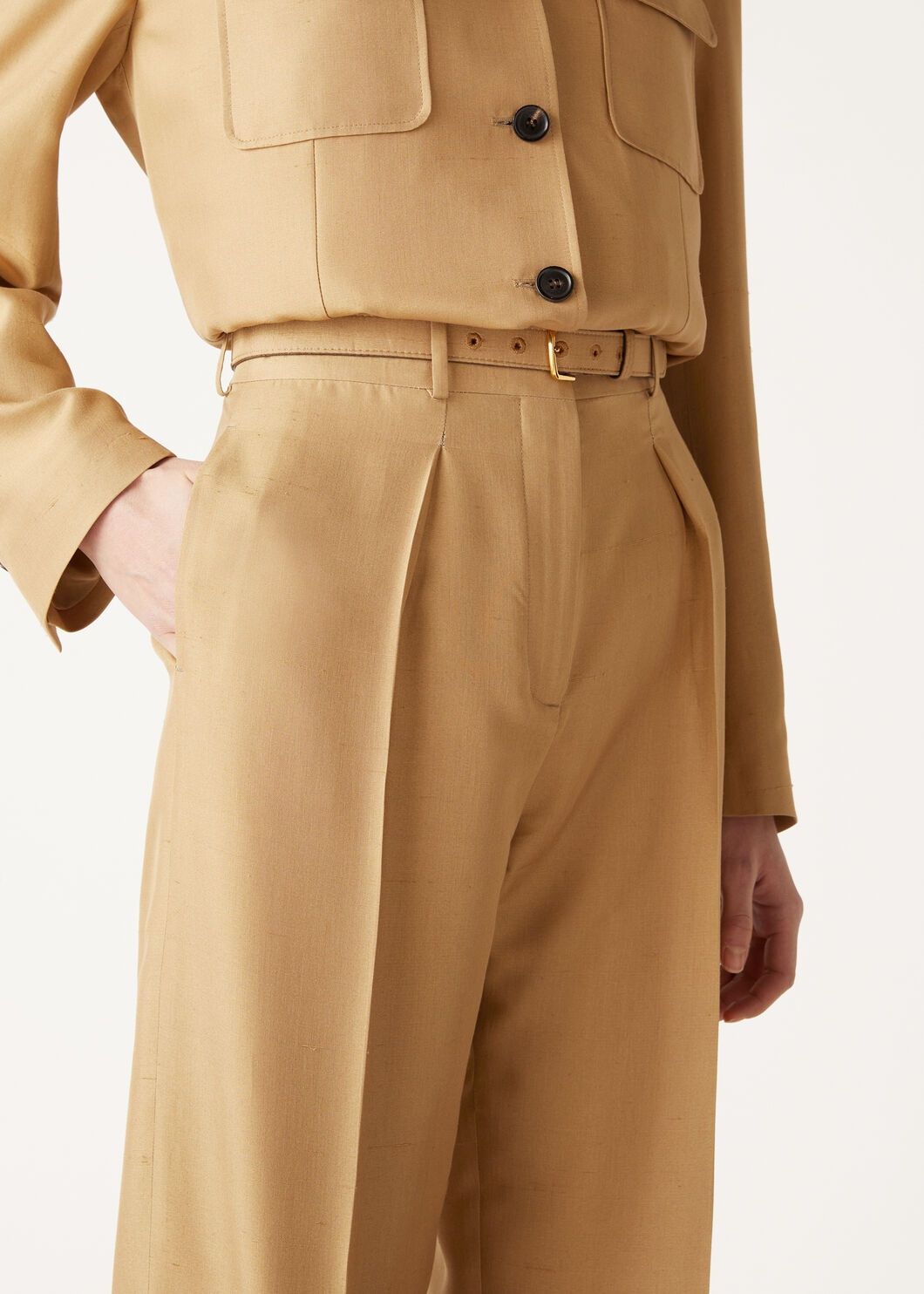 Loro Piana o1srvl11e0825 FAO6277 Edward Pant in Beige Size 26" / US 2 / IT 38 - 3 Thumbnail