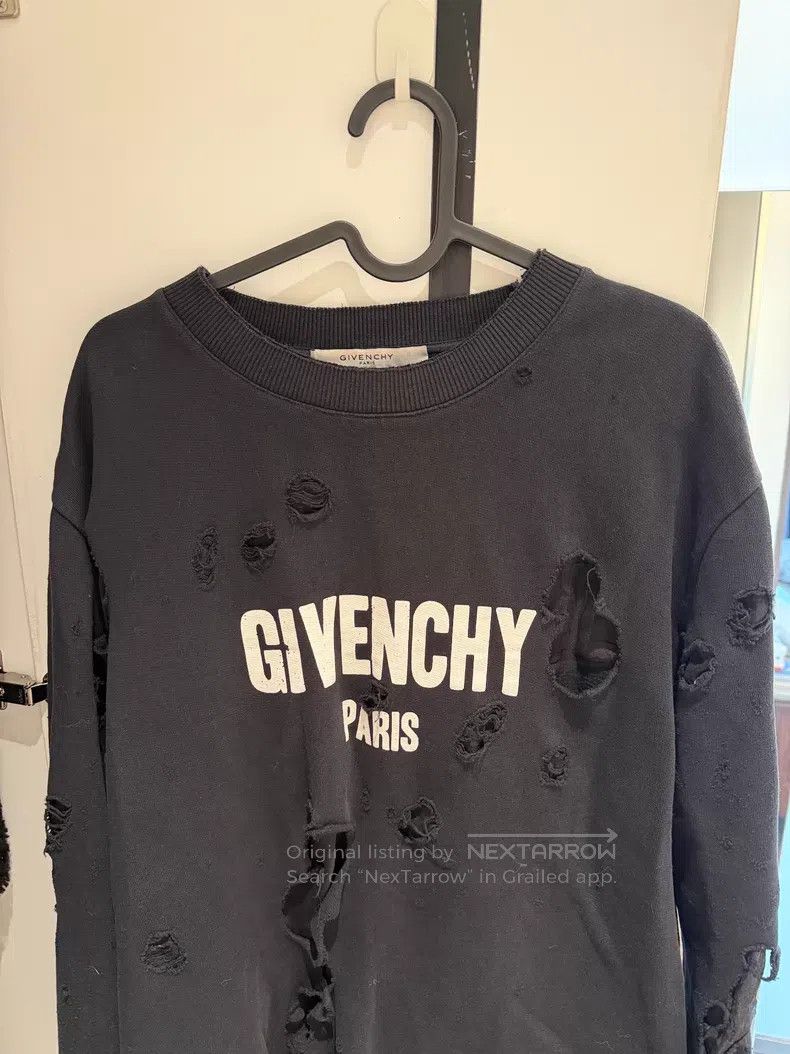 Givenchy Givenchy Classic distressed sweatshirt Size US L / EU 52-54 / 3 - 2 Thumbnail