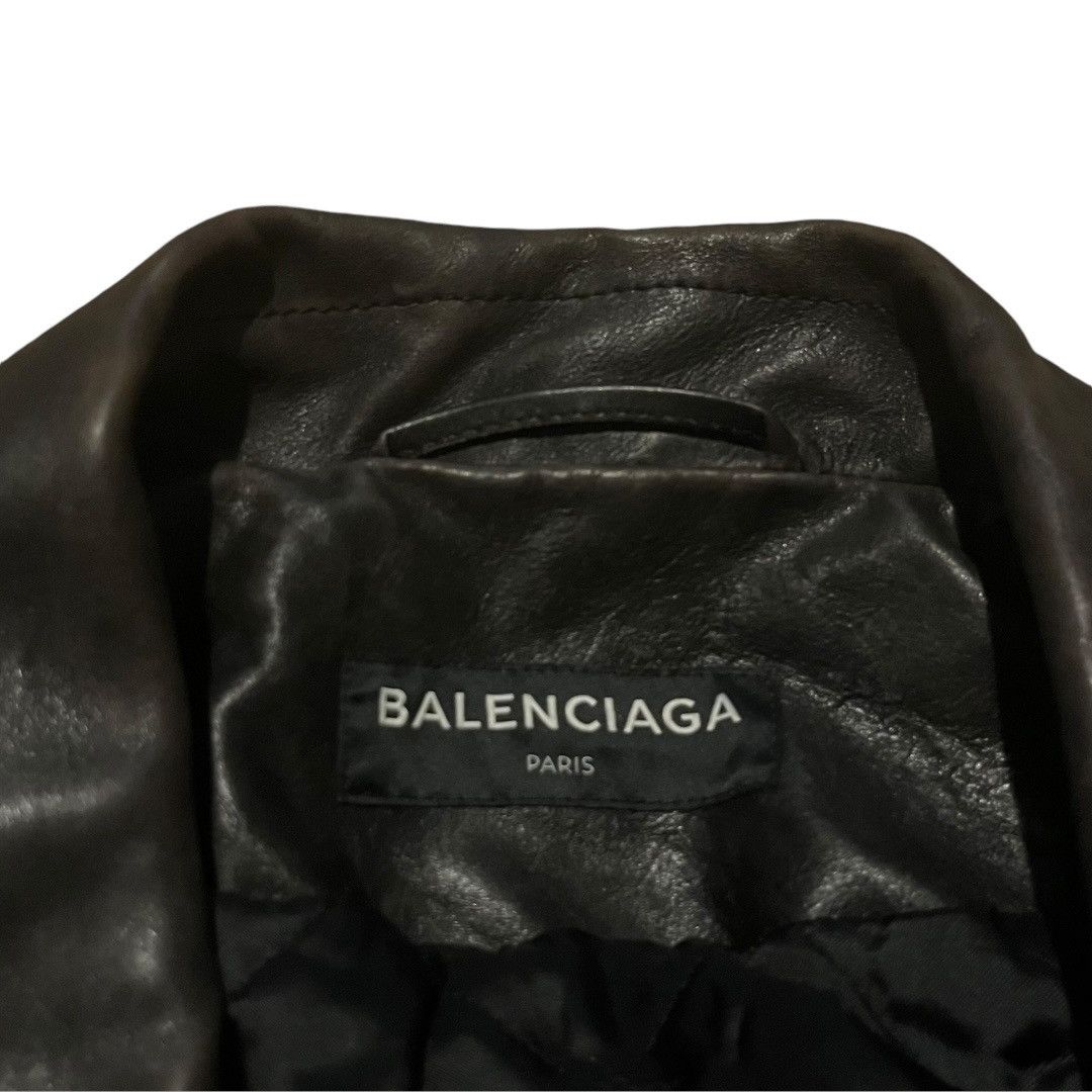 Balenciaga Balenciaga Biker Leather Jacket AW18 Power of Dreams Size US M / EU 48-50 / 2 - 2 Thumbnail