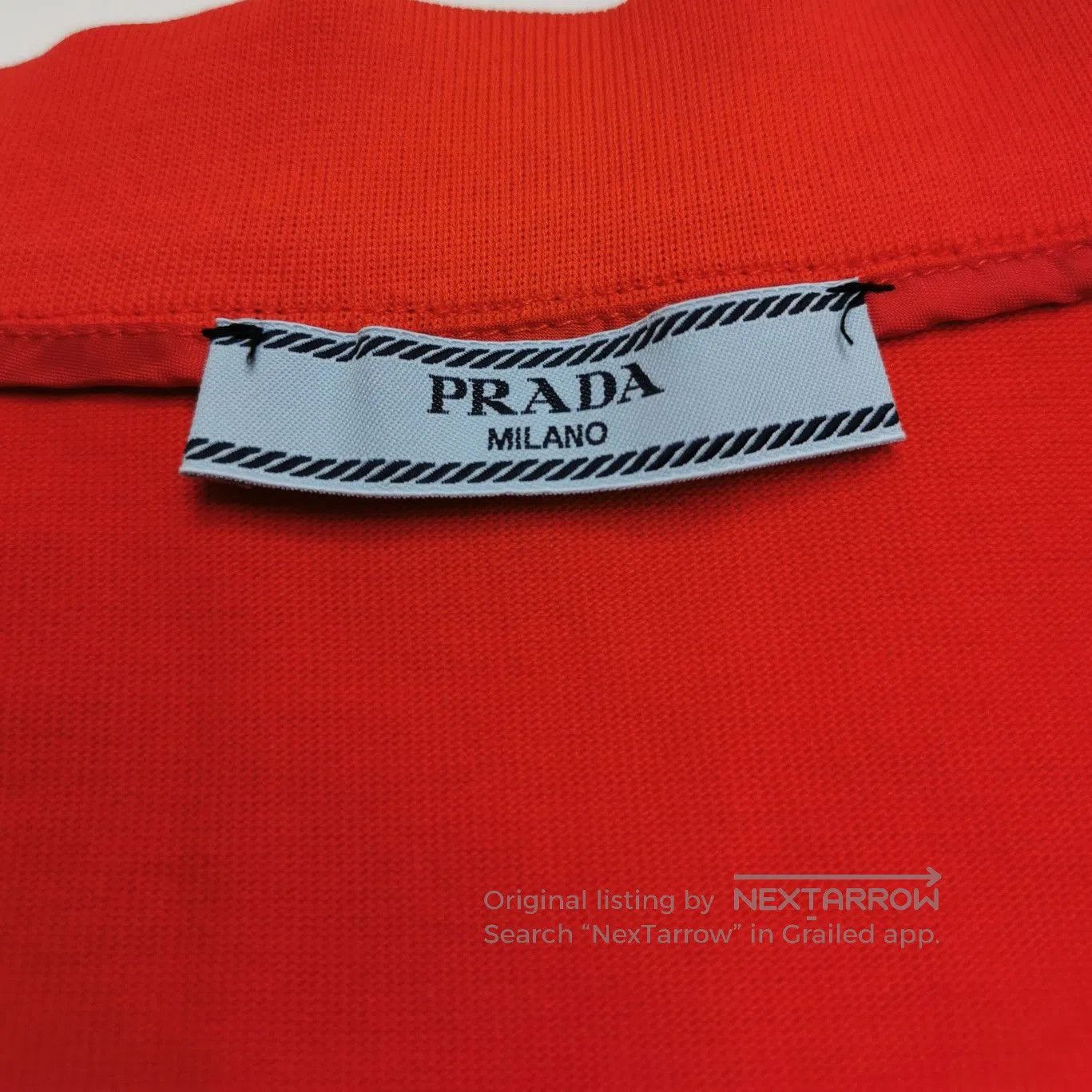 Prada Prada Red Cotton Logo. Size 39" - 6 Thumbnail