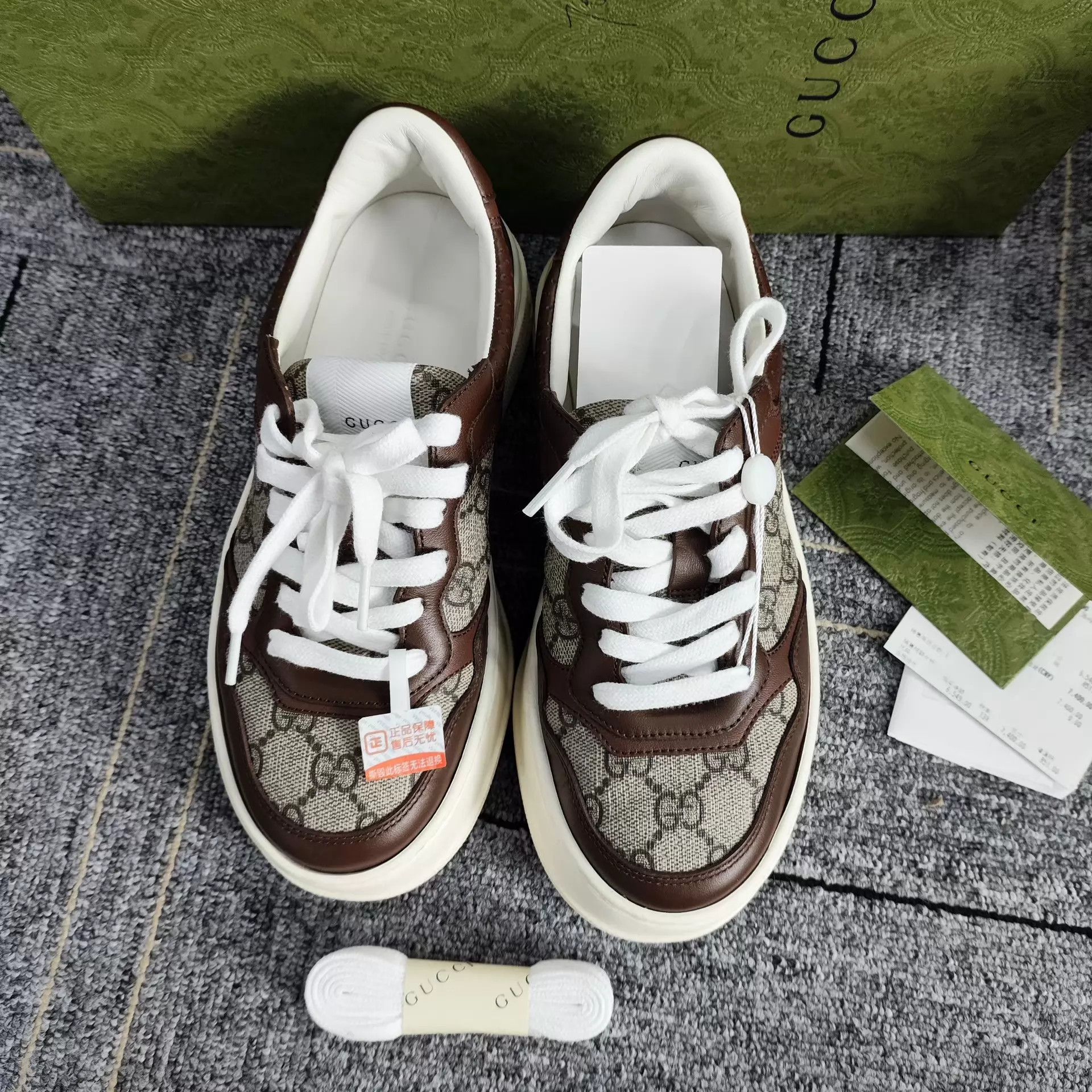 Gucci Gucci Women's GG Monogram Biscuit Sneaker 36.5 Size US 6 / IT 36 - 1 Thumbnail