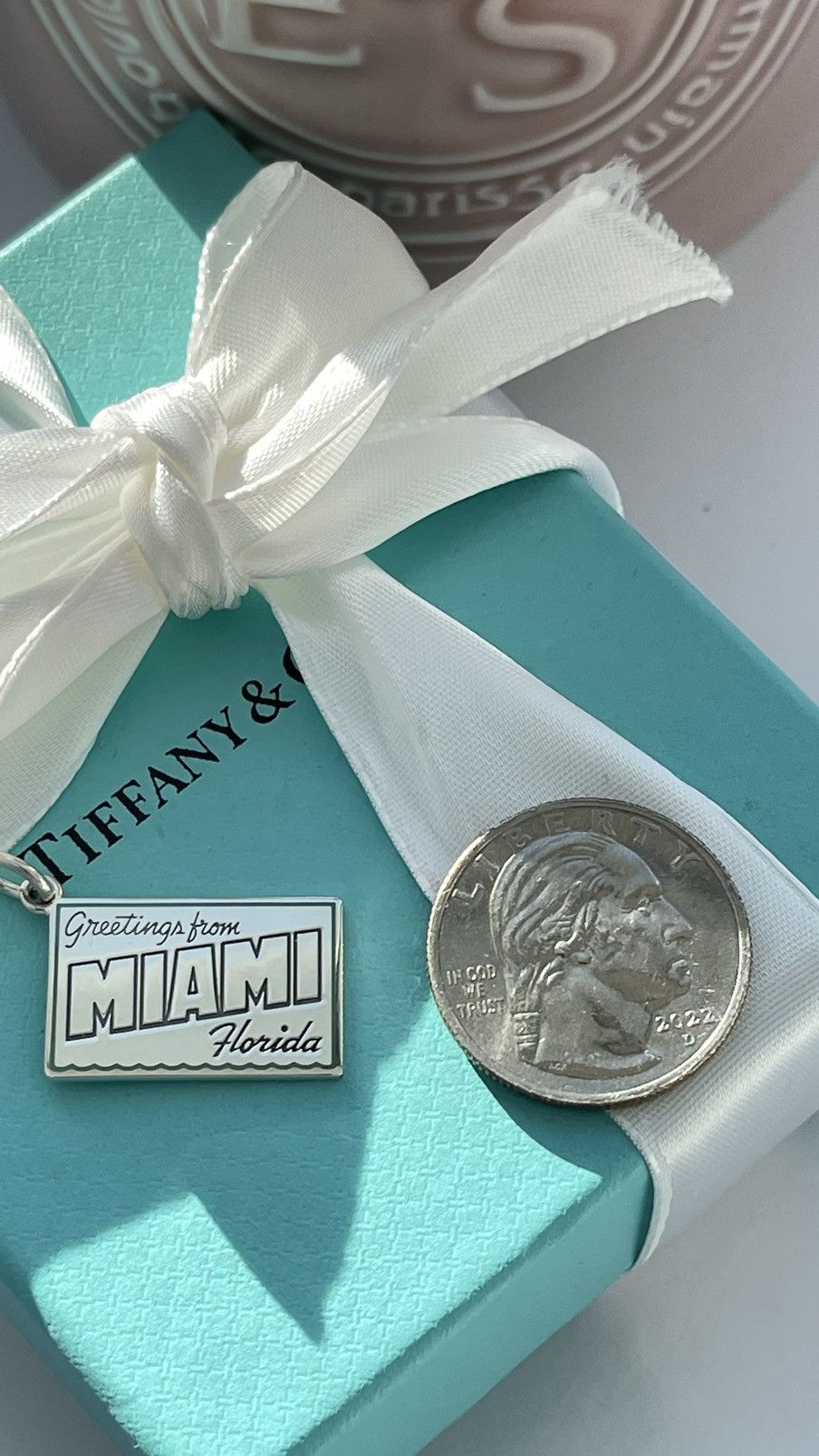 Tiffany & Co. Tiffany Miami Postcard Charm in Sterling Silver NEW with box Size ONE SIZE - 4 Thumbnail
