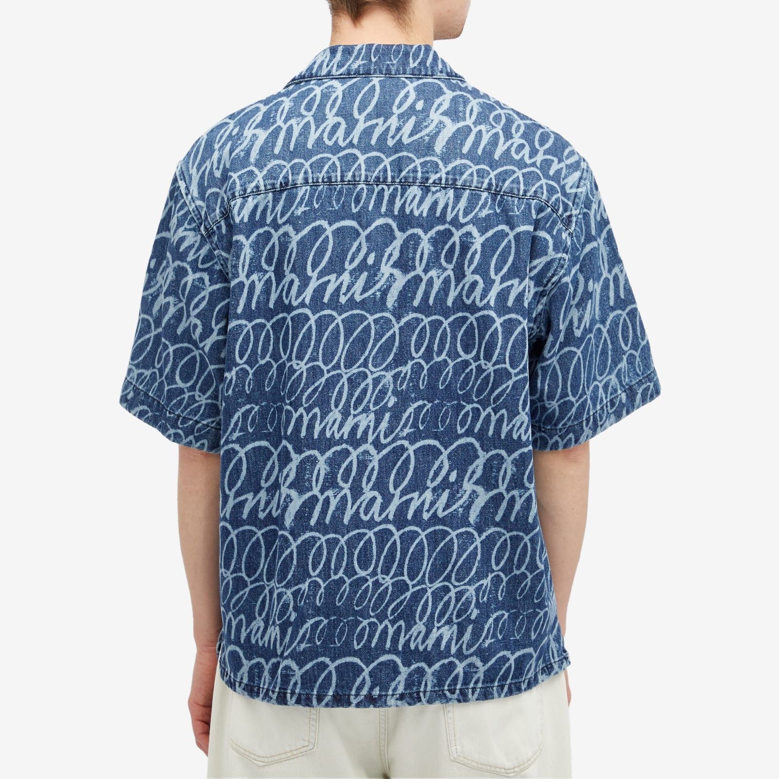 Marni o1w1db11025 Bleached Echoes Vacation Shirt in Blue Size US L / EU 52-54 / 3 - 3 Thumbnail