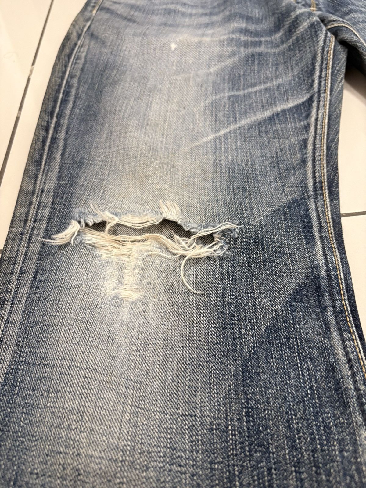 Vintage Vtg Lee Riders Flare Bootcut Distressed Jeans Size US 30 / EU 46 - 5 Thumbnail