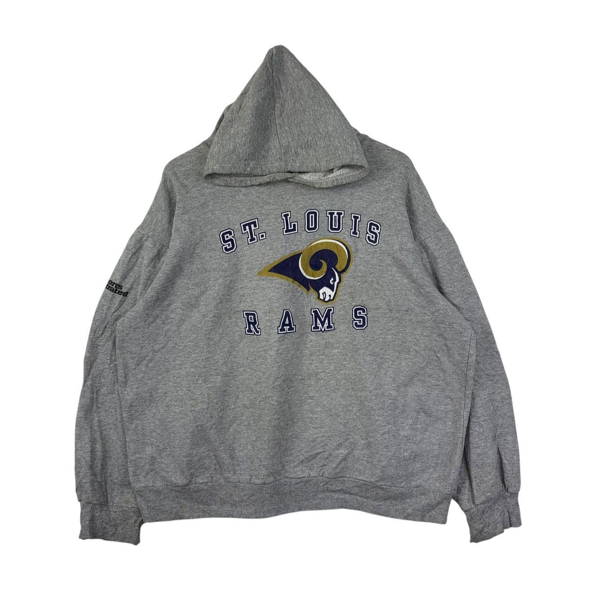 NFL NFL St. Louis Rams Hoodie Grey Pullover Sweatshirt Vintage Size US XL / EU 56 / 4 - 1 Thumbnail