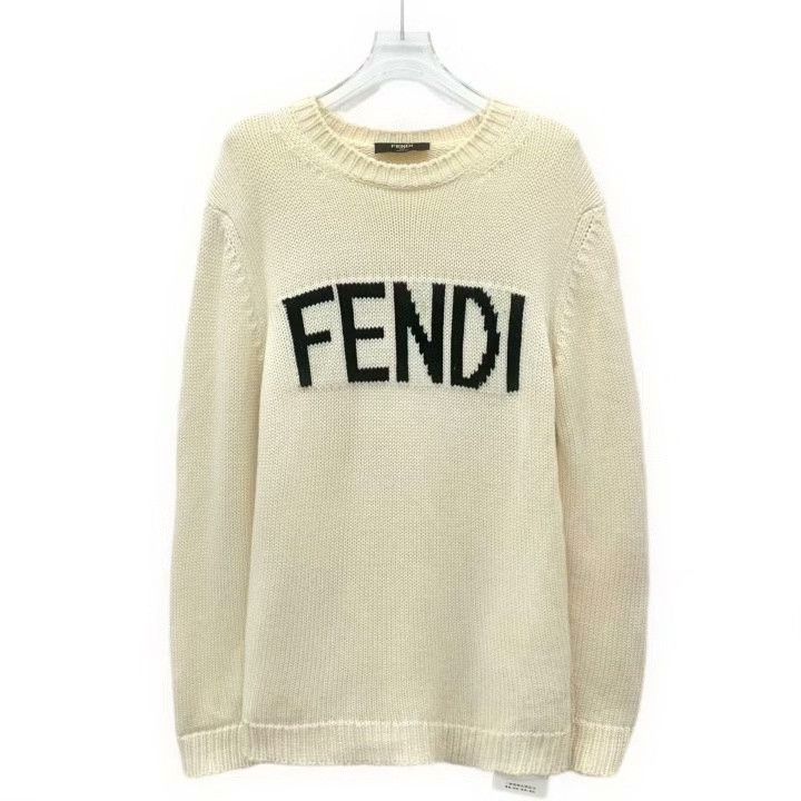 Fendi Fendi Logo Letter Wool Crewneck Sweater Size US L / EU 52-54 / 3 - 1 Thumbnail