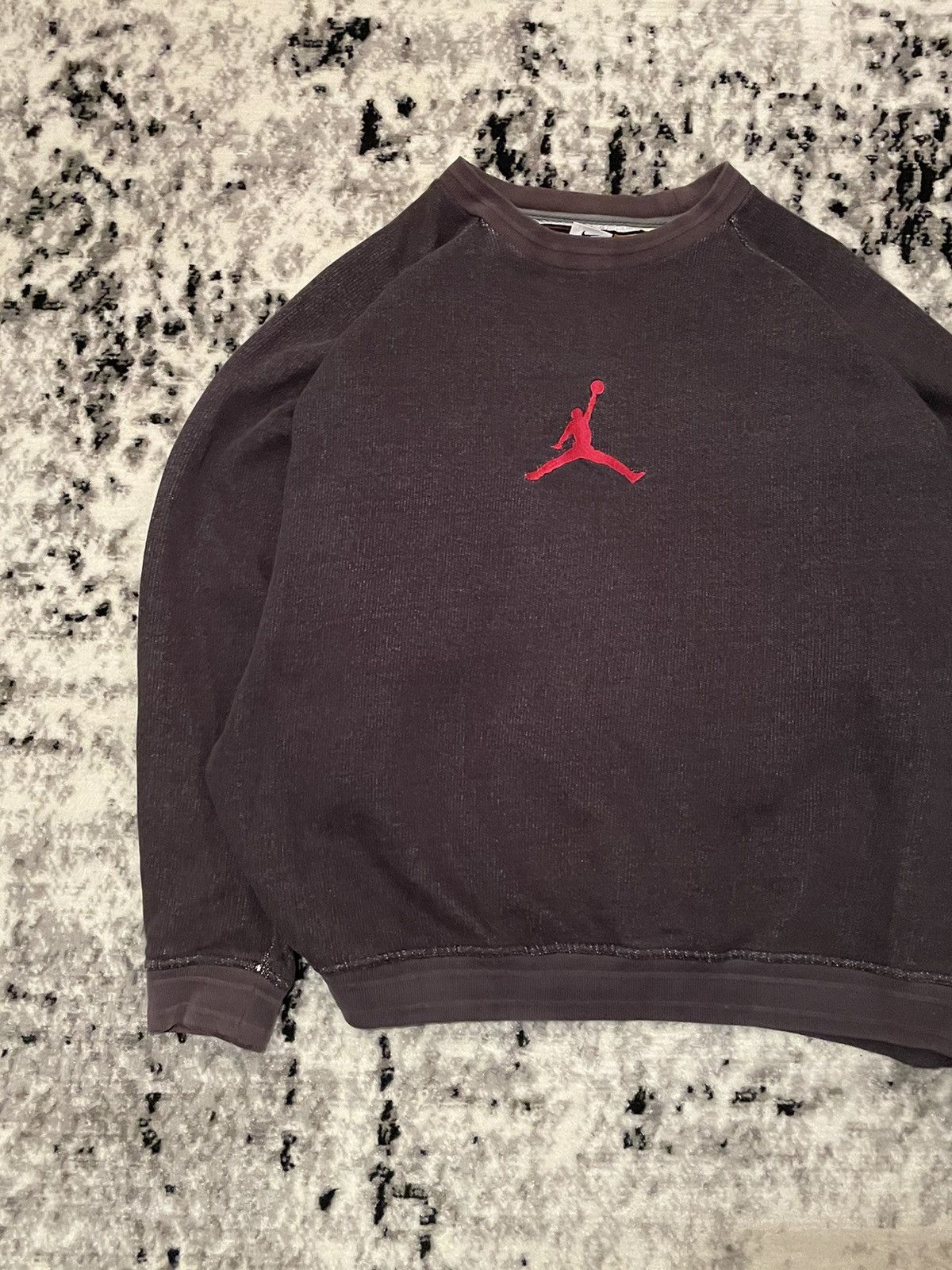 Jordan Brand × Nike × Vintage Sweater Jordan Vintage Crazy Fit Streetwear 80s Big Logo Size US L / EU 52-54 / 3 - 3 Thumbnail