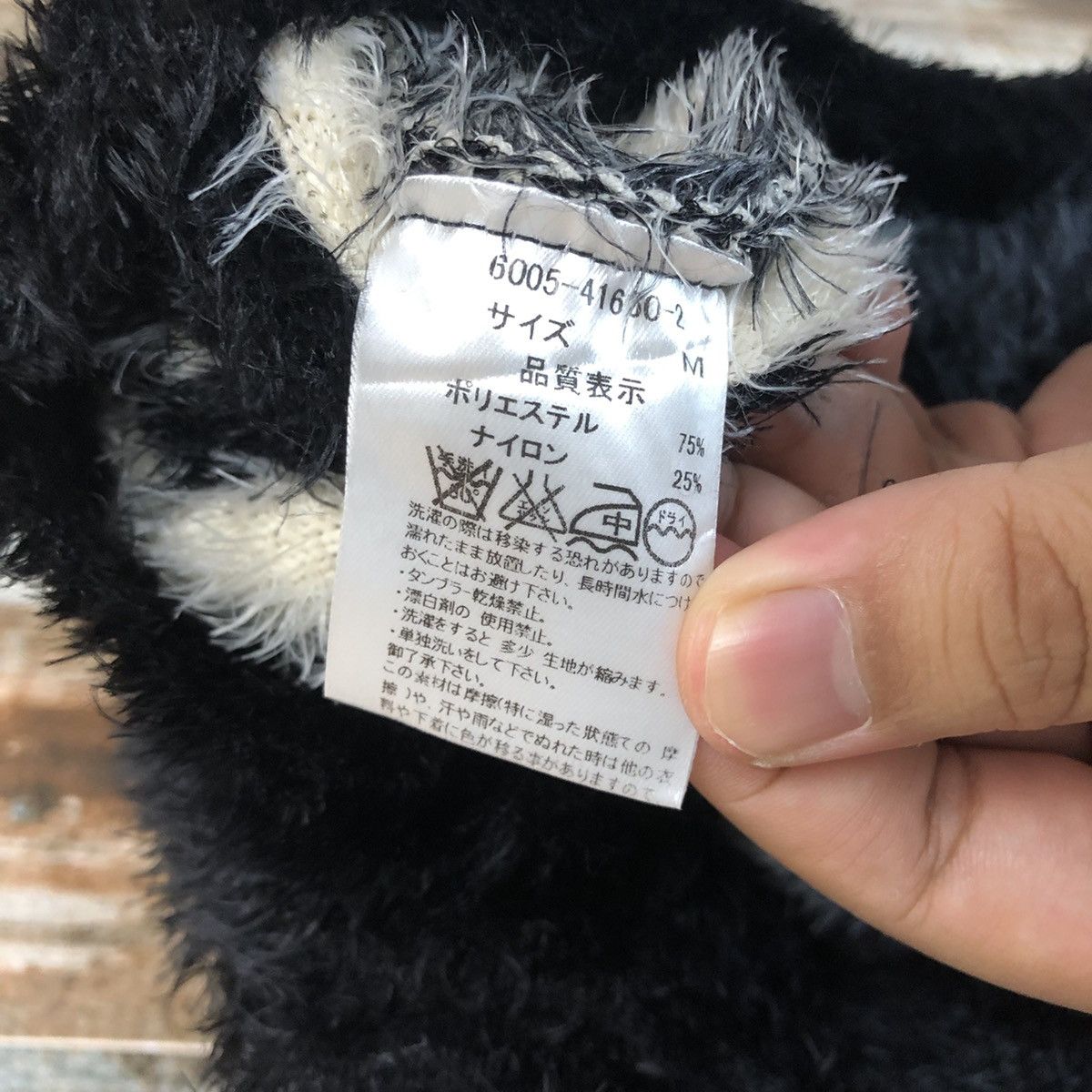 Homespun Knitwear DLL One Spot Black Mohair shaggy fur Knitwear #C076 Size M / US 6-8 / IT 42-44 - 11 Thumbnail