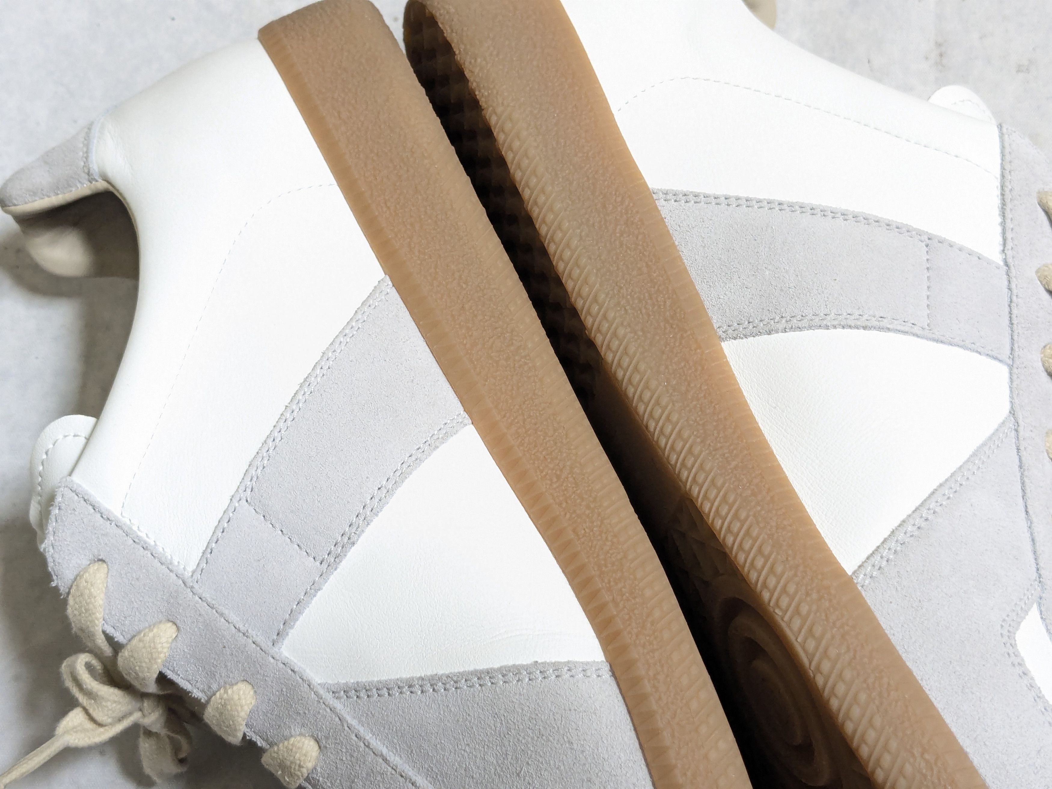 Maison Margiela Maison Margiela GAT Replica White Gray 11 44 Low Top Size US 11 / EU 44 - 12 Thumbnail