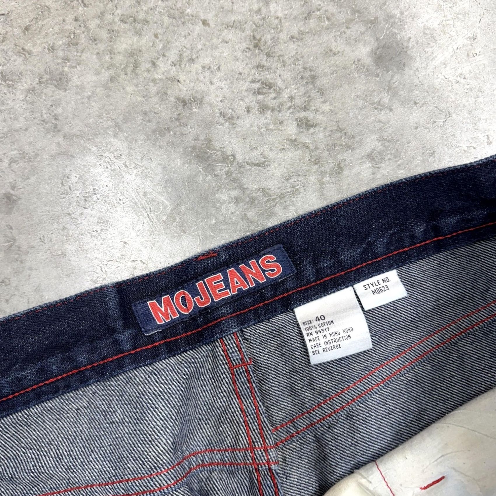 Vintage VINTAGE MOJEANS Jeans Mens 40x34 Blue Wide-Leg 5-Pocket Cotton Solid Logo Y2K Maurice Malone Hong Kong Mens Size US 40 / EU 56 - 6 Thumbnail