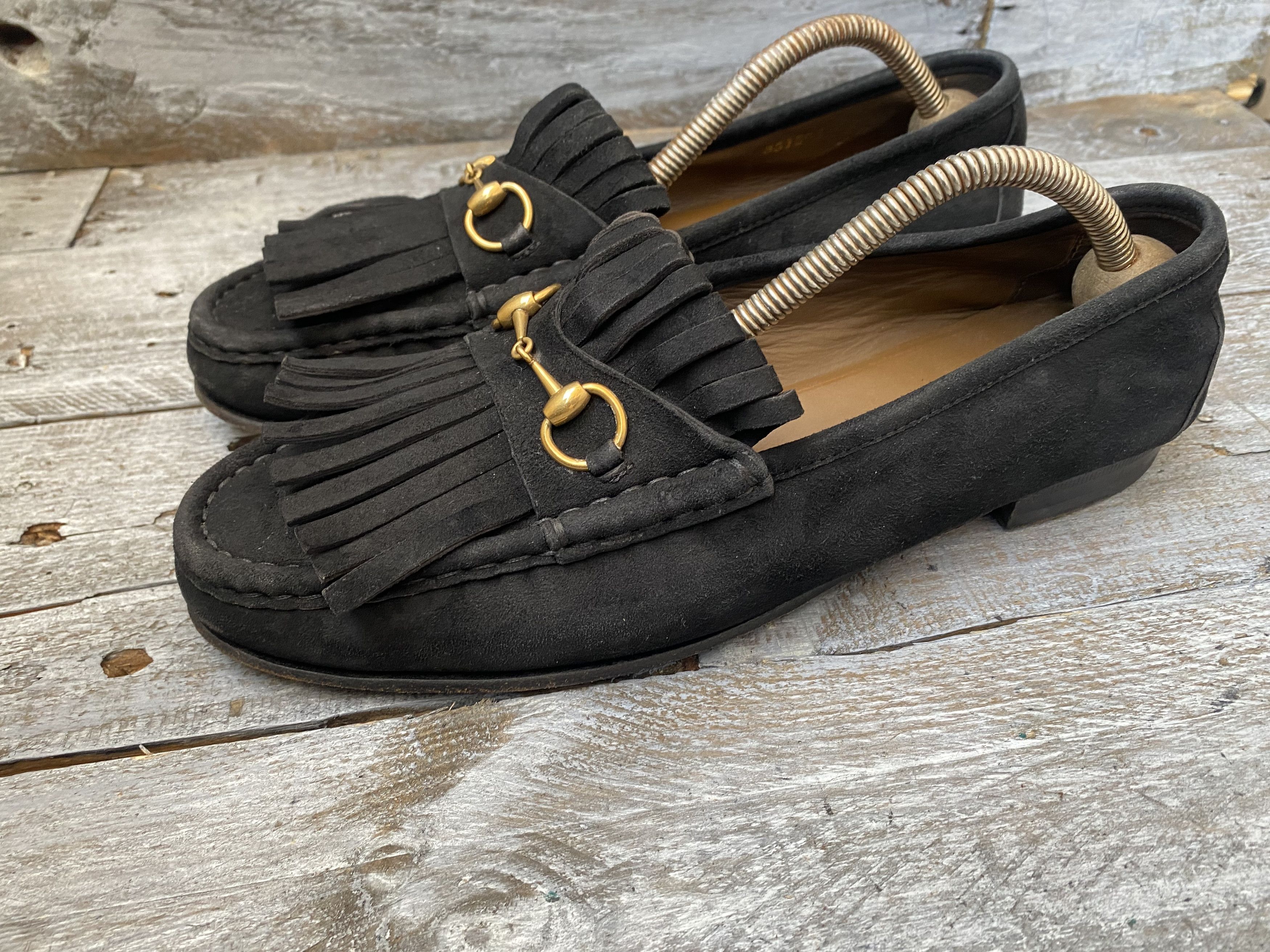 Designer × Gucci Gucci horsebit suede leather loafers sz 40 Size US 9.5 / IT 39.5 - 5 Thumbnail