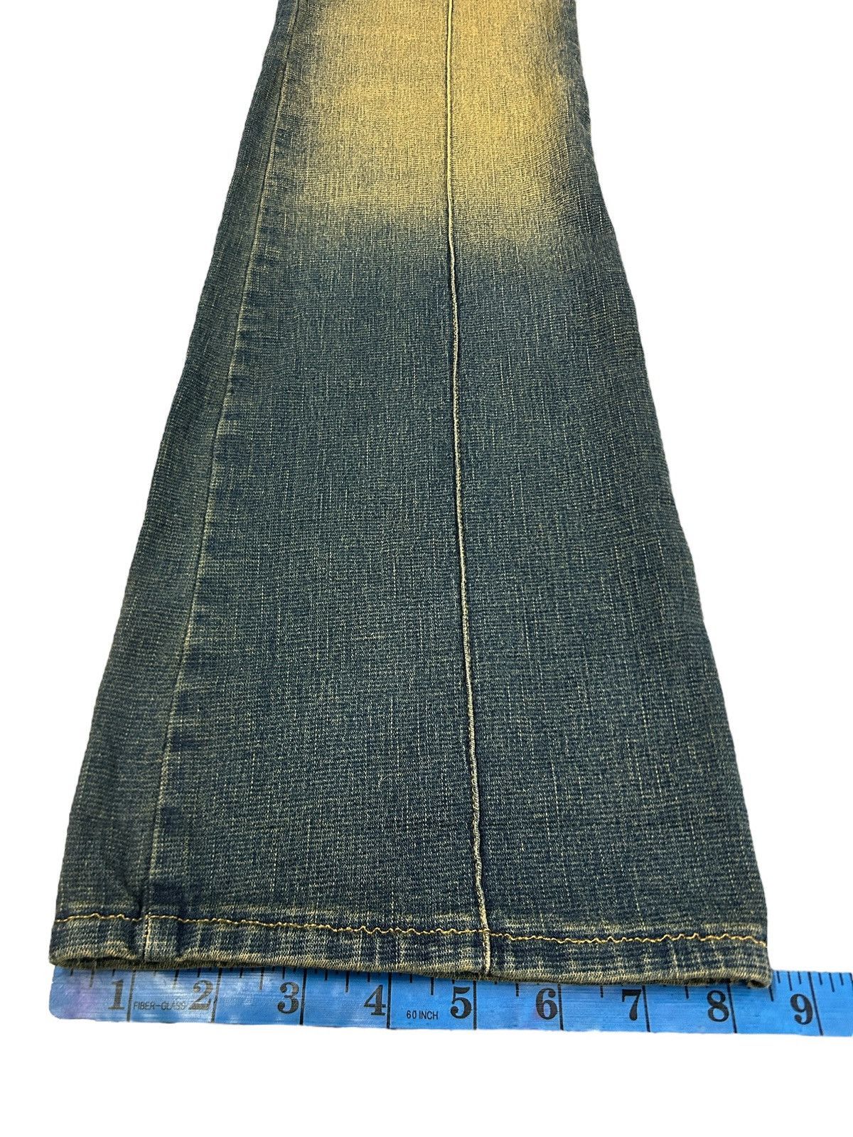 Designer Vintage Anchelli Paris Sun Faded Flared y2k Jeans Size US 27 - 15 Thumbnail