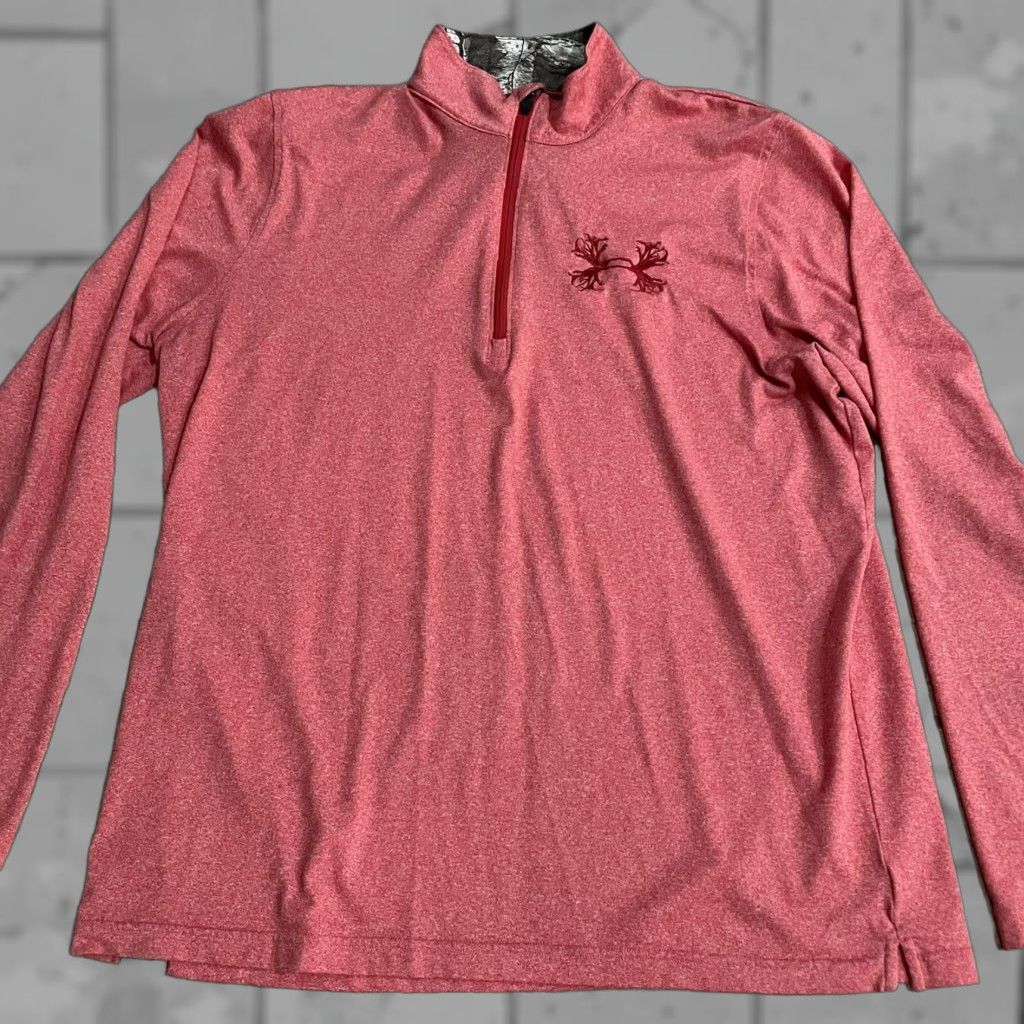 Under Armour Under Armour HeatGear Red Pullover Half Zip Activewear Mens XL Size US XL / EU 56 / 4 - 1 Thumbnail