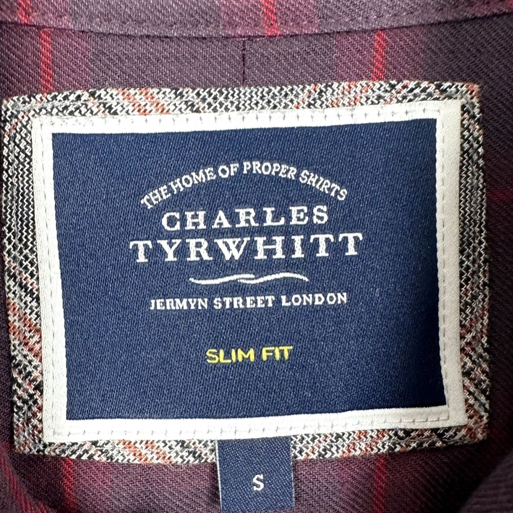 Charles Tyrwhitt Charles Tyrwhitt Shirt Mens S Red Slim Fit Button Up Grid Check Casual EUC Size US S / EU 44-46 / 1 - 4 Thumbnail
