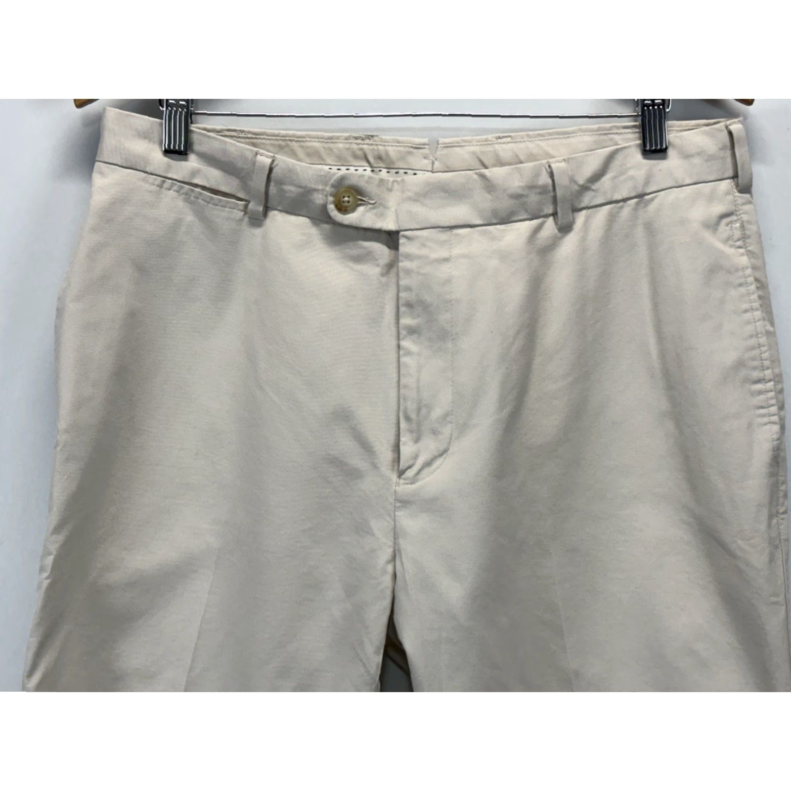 Peter Millar Peter Millar Chino Pants Men's Beige Flat Front Trousers Golf Preppy 34x31 Regular Size 34 Inseam 32 Cotton Blend Capo? Size US 34 / EU 50 - 2 Thumbnail