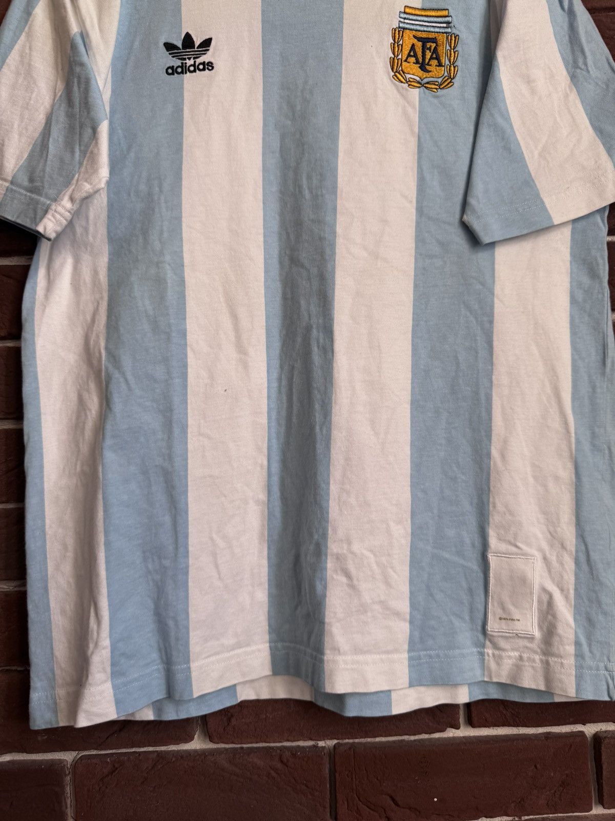 Adidas Rare Vintage 00s Adidas Argentina Soccer Tee Shirt Small Size US S / EU 44-46 / 1 - 4 Thumbnail
