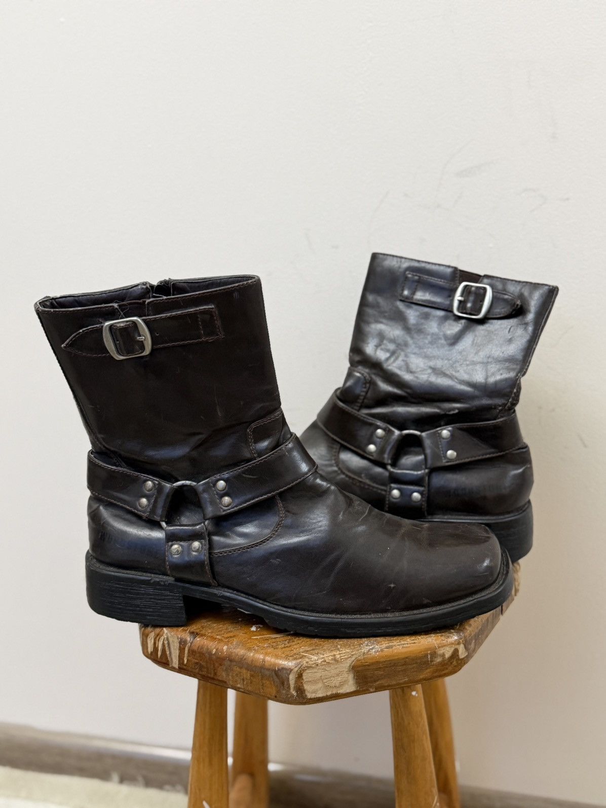 Vintage Vintage Leather Guidi Vibe Cowboy Ankle Avant-Garde Boots Size US 9 / EU 42 - 2 Thumbnail