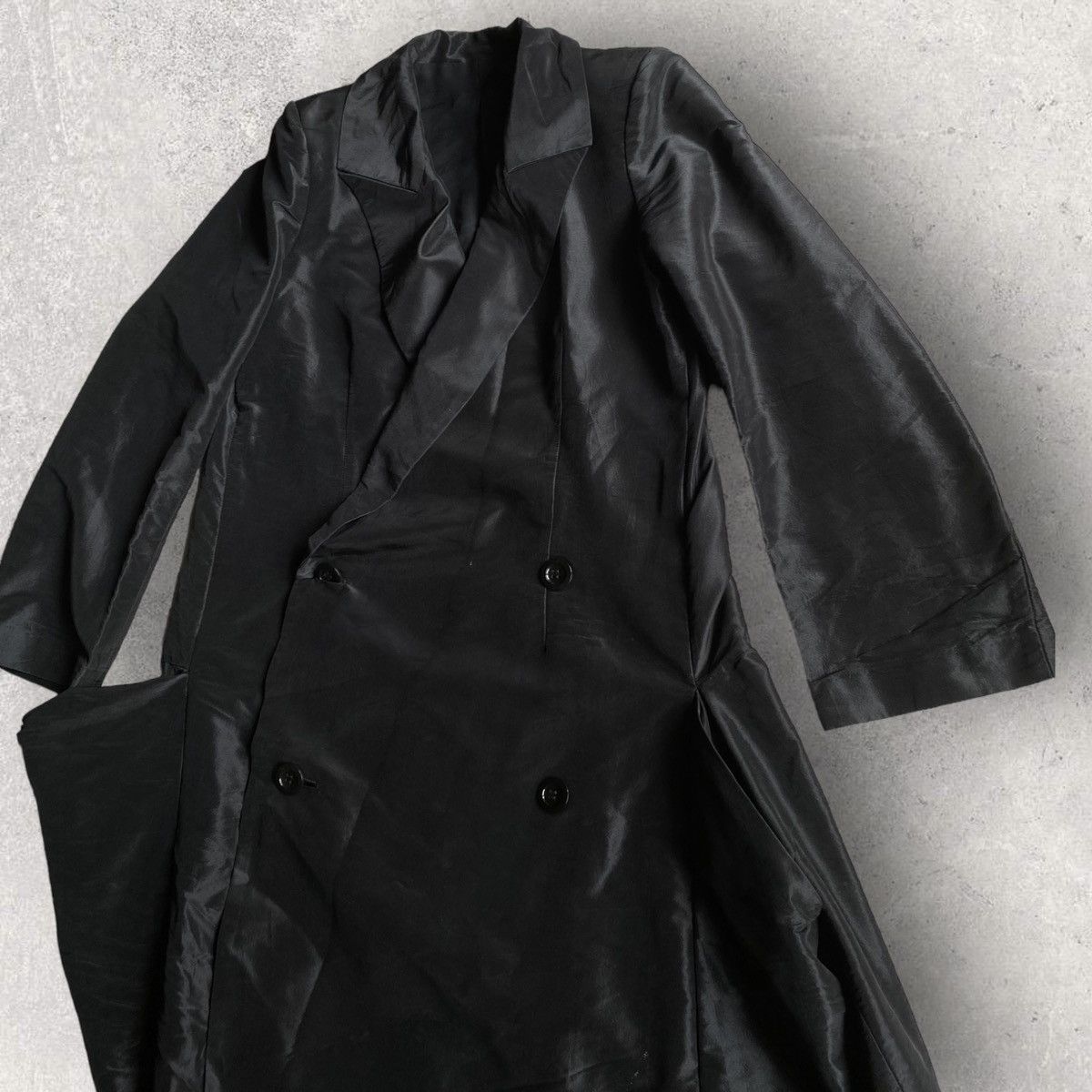 Yohji Yamamoto SS01 Silk Blend Drape Coat Size S / US 4 / IT 40 - 4 Thumbnail