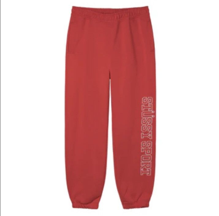 Stussy Stussy Sport Appliqué Sweatpant Medium Red LIKE NEW Size US 32 / EU 48 - 5 Thumbnail