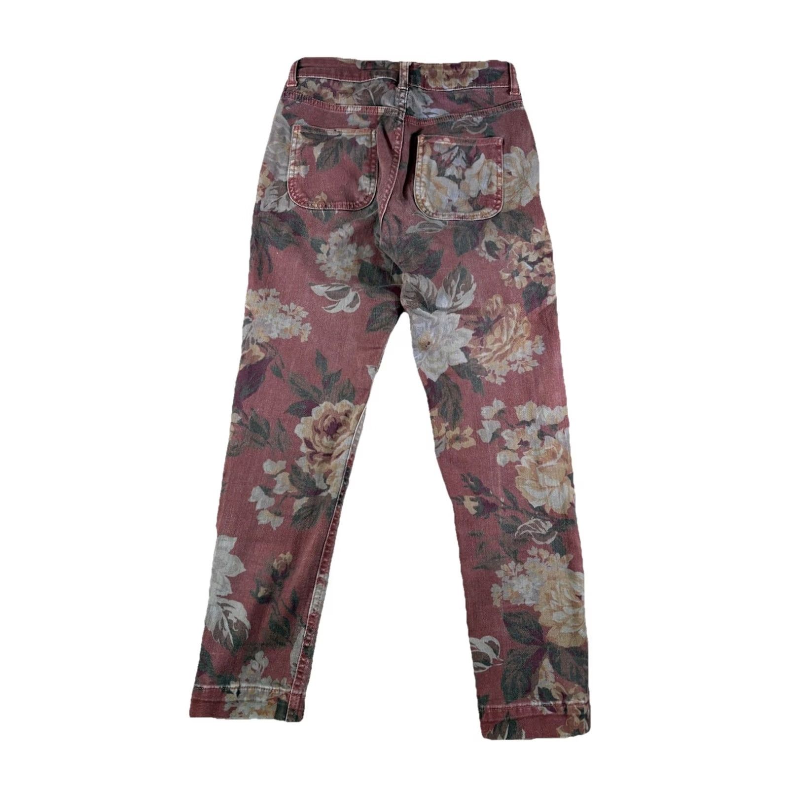Anthropologie Anthropologie Pilcro And The Letterpress Slim Pants Size 25 High Rise Floral Size 42" / US 20 - 3 Thumbnail