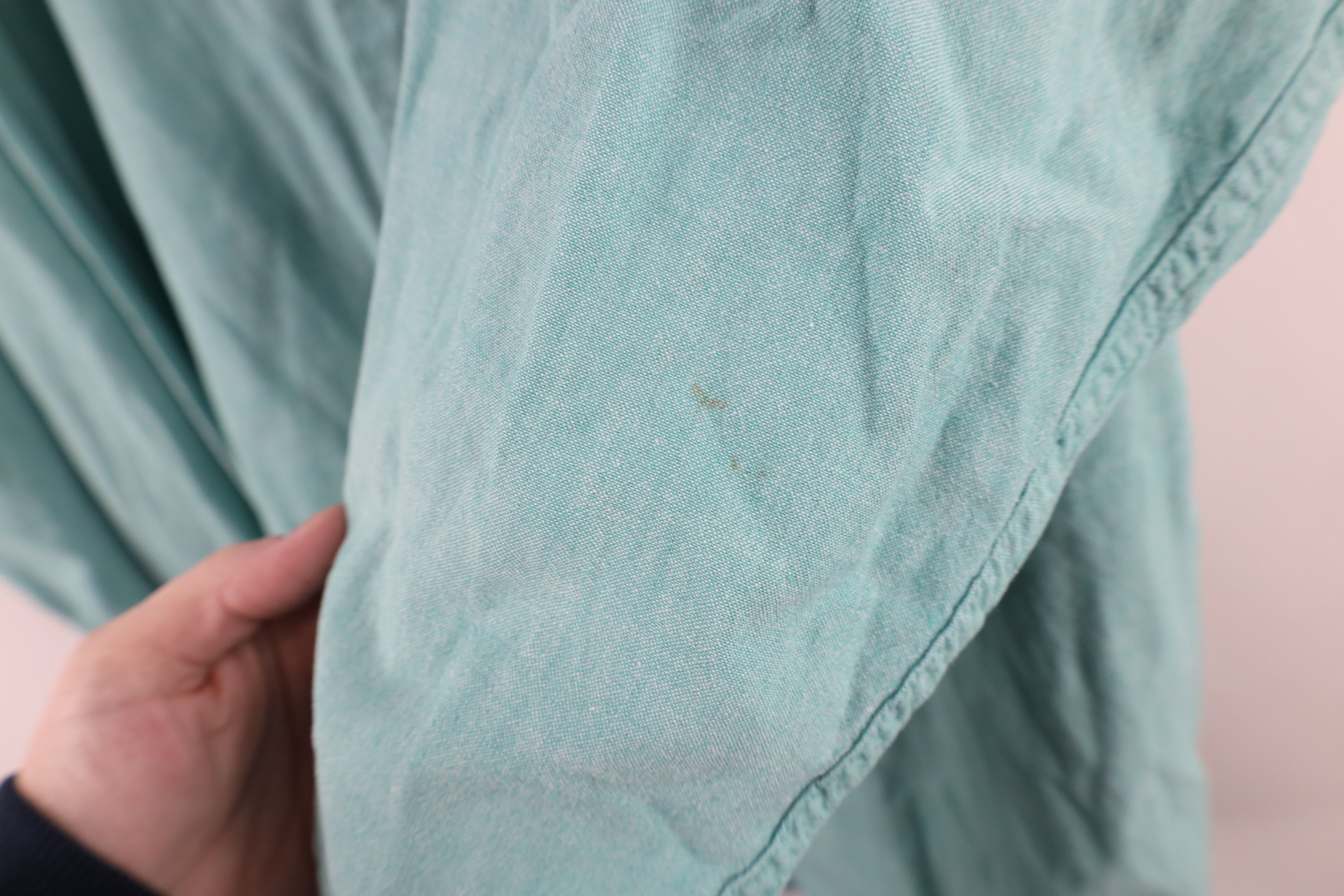 J.Crew × Vintage Vintage 90s J Crew Chambray Button Down Shirt Green Cotton Size US XL / EU 56 / 4 - 5 Thumbnail