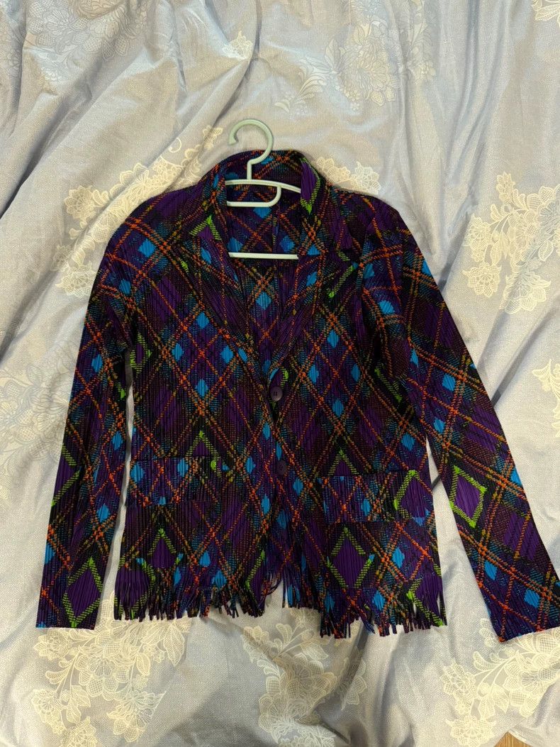 Issey Miyake Issey Miyake Iridescence pleated cardigan Size XL / US 12-14 / IT 48-50 - 1 Thumbnail