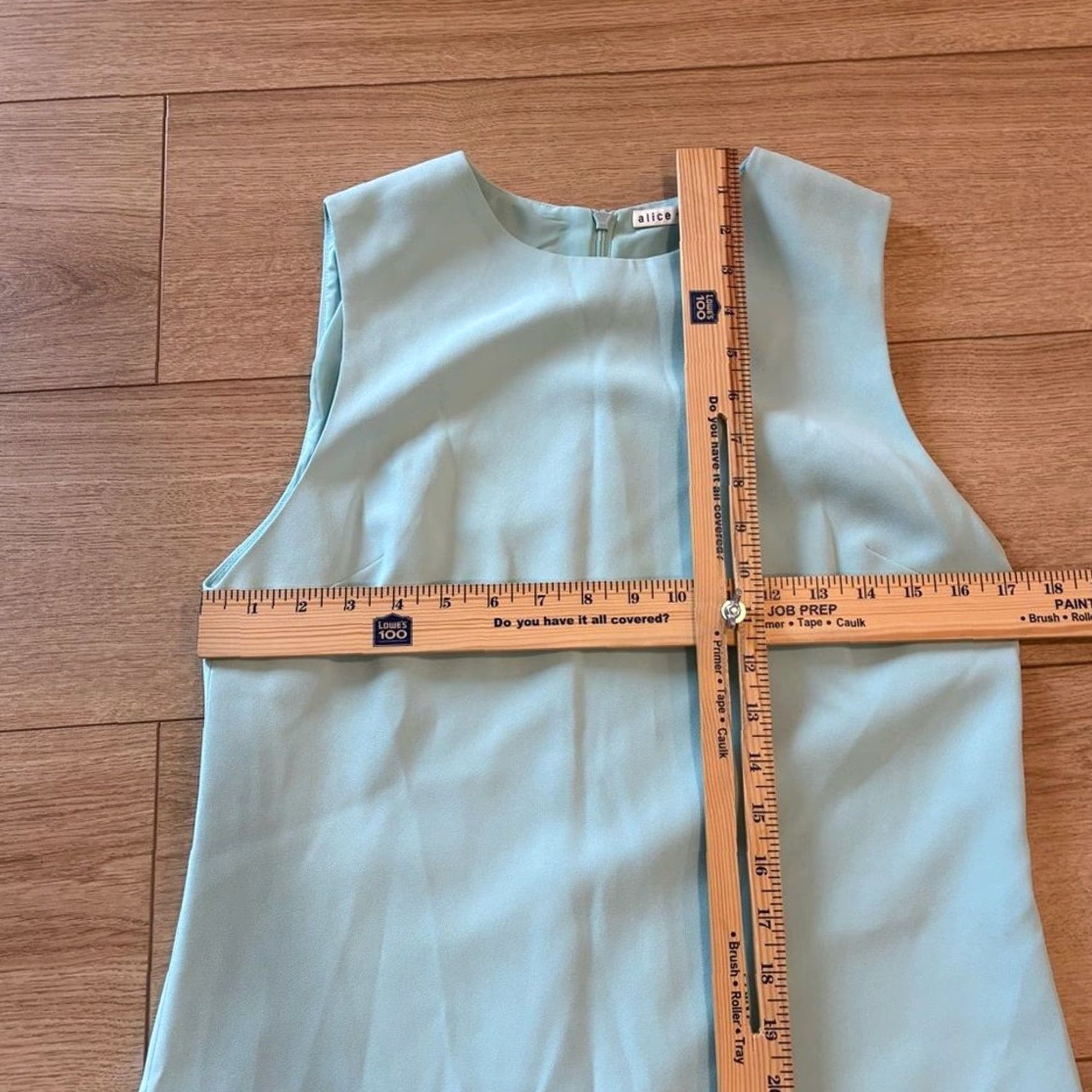 Alice + Olivia Coley Dress Mini Sleeveless Shift A-line Blue Size S