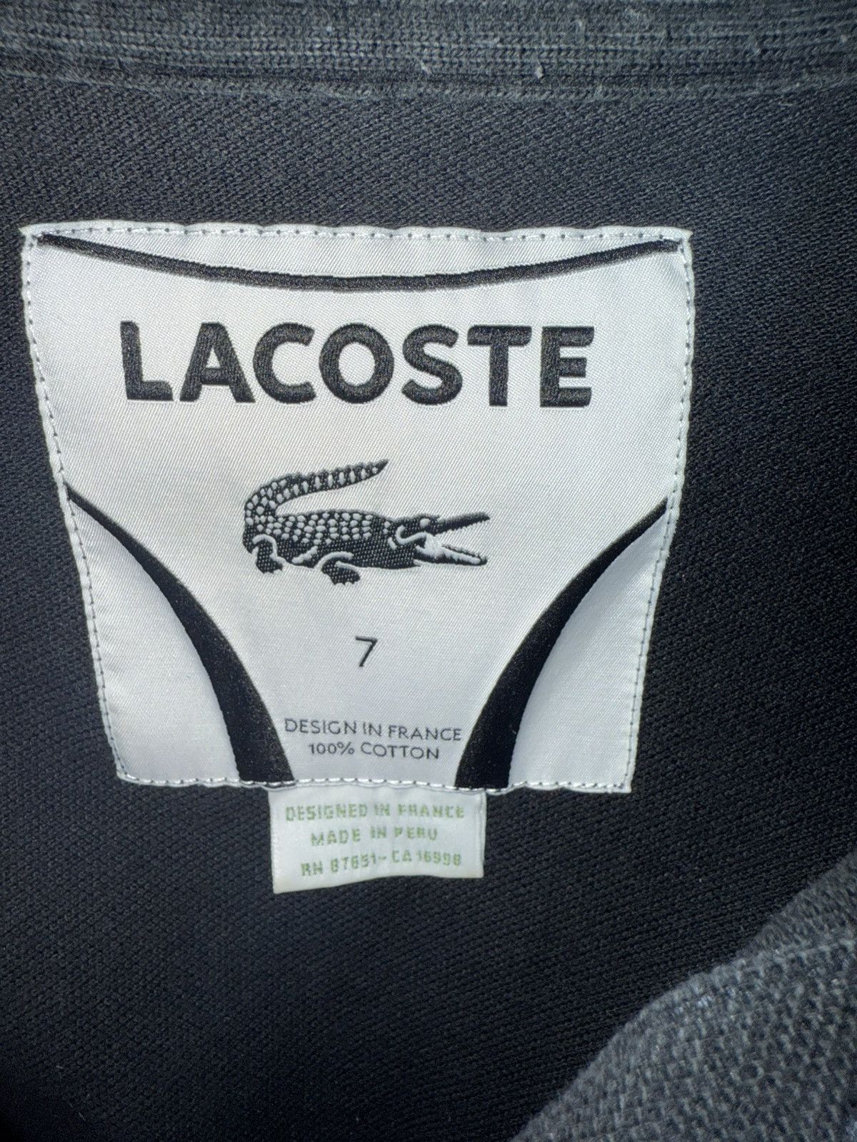 Lacoste Lacoste Polo Mens Black size Medium White Big Crocodile Size US M / EU 48-50 / 2 - 3 Thumbnail