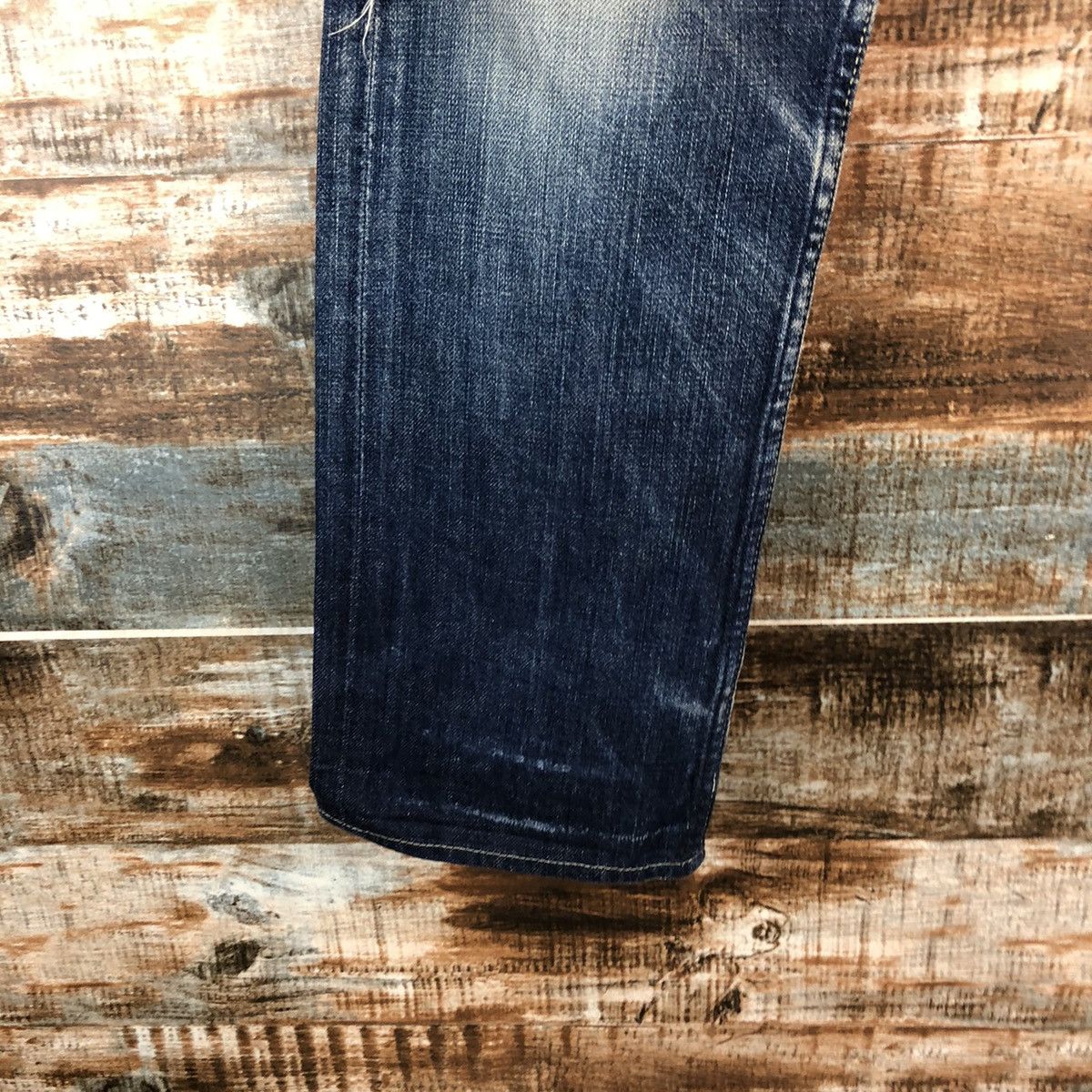 Japanese Brand D RNASlang Japan Distressed ripped buckle back Denim #A2154 Size US 30 / EU 46 - 10 Thumbnail
