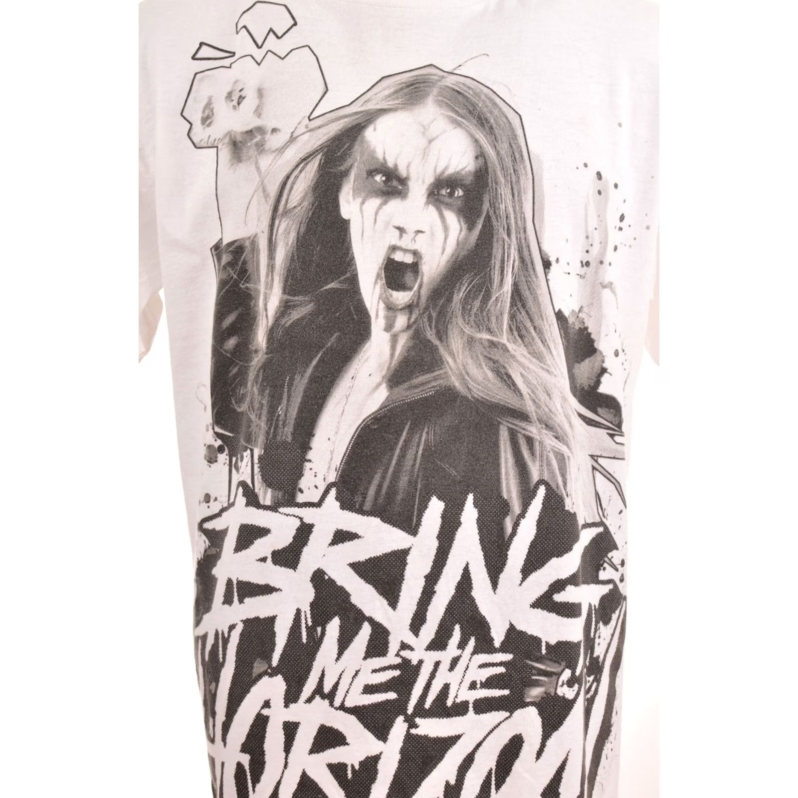 Bravado Bravado Bring Me the Horizon Vintage 2010 Rock Rocker T-Shirt Tee Size L Mens White 100% Cotton Short Sleeve Regular Shirt Size US L / EU 52-54 / 3 - 2 Thumbnail
