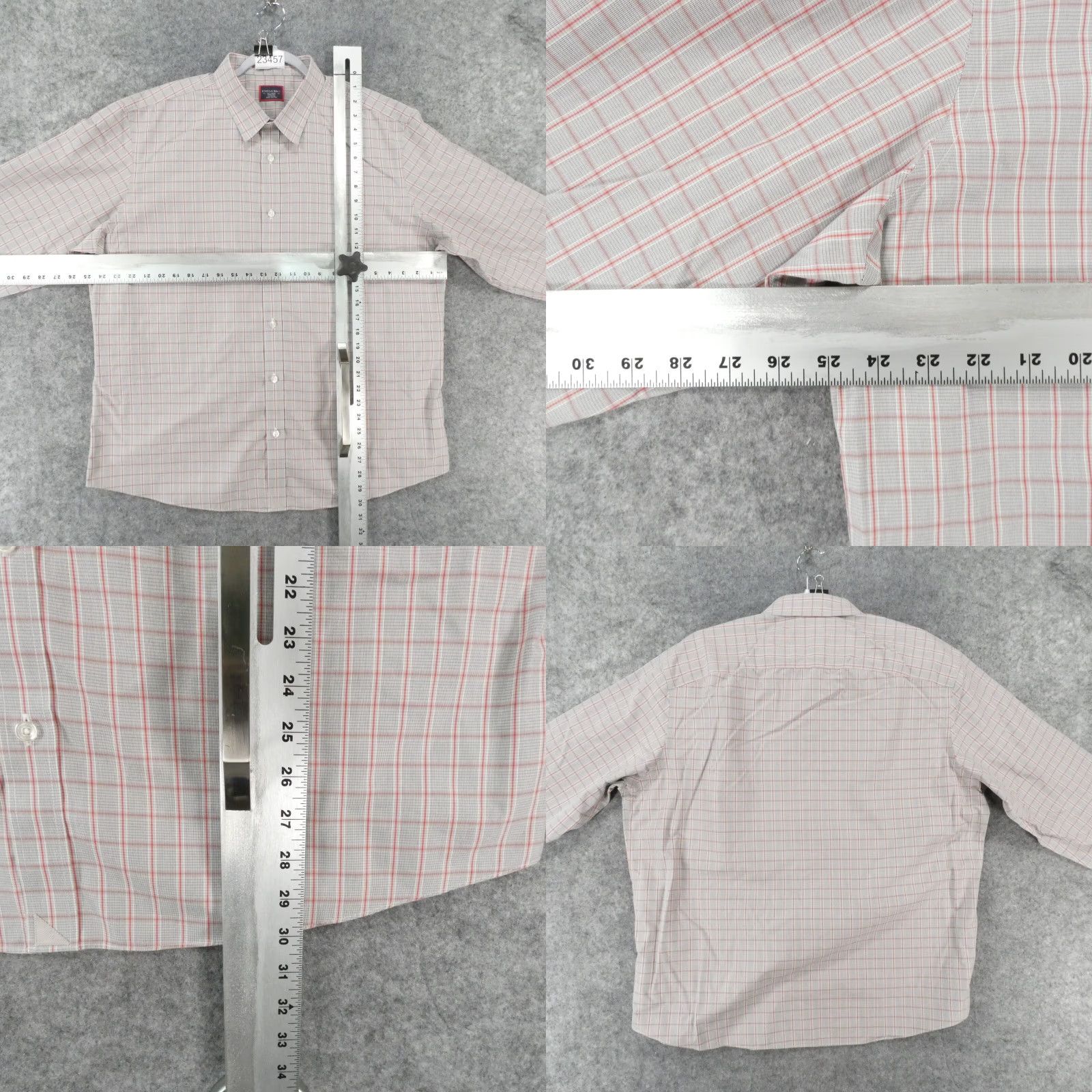 UNTUCKit UNTUCKit Shirt Mens 2XL Long Sleeve Button-Up Gray Plaid Size US XXL / EU 58 / 5 - 8 Thumbnail