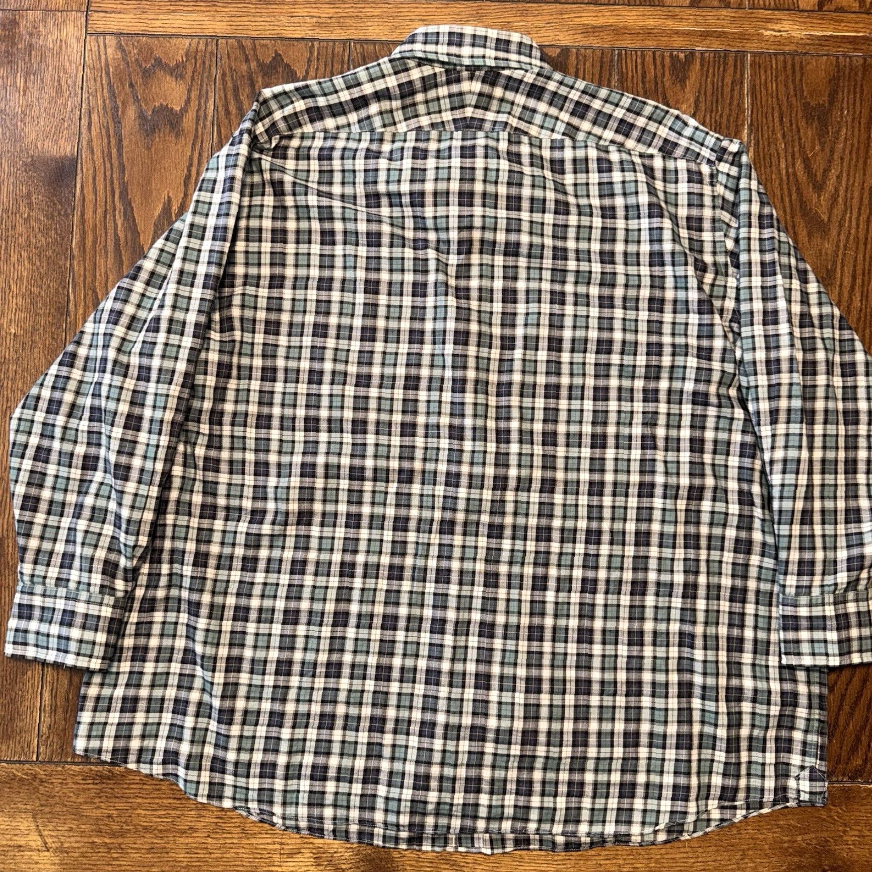 Proper Cloth Proper Cloth Men’s Shirt Plaid Blue White Green 18.2/32 Button-Up Collared Long Sleeve Non-Iron Multicolor Classic Preppy 31x28 Mens Size US XXL / EU 58 / 5 - 5 Thumbnail