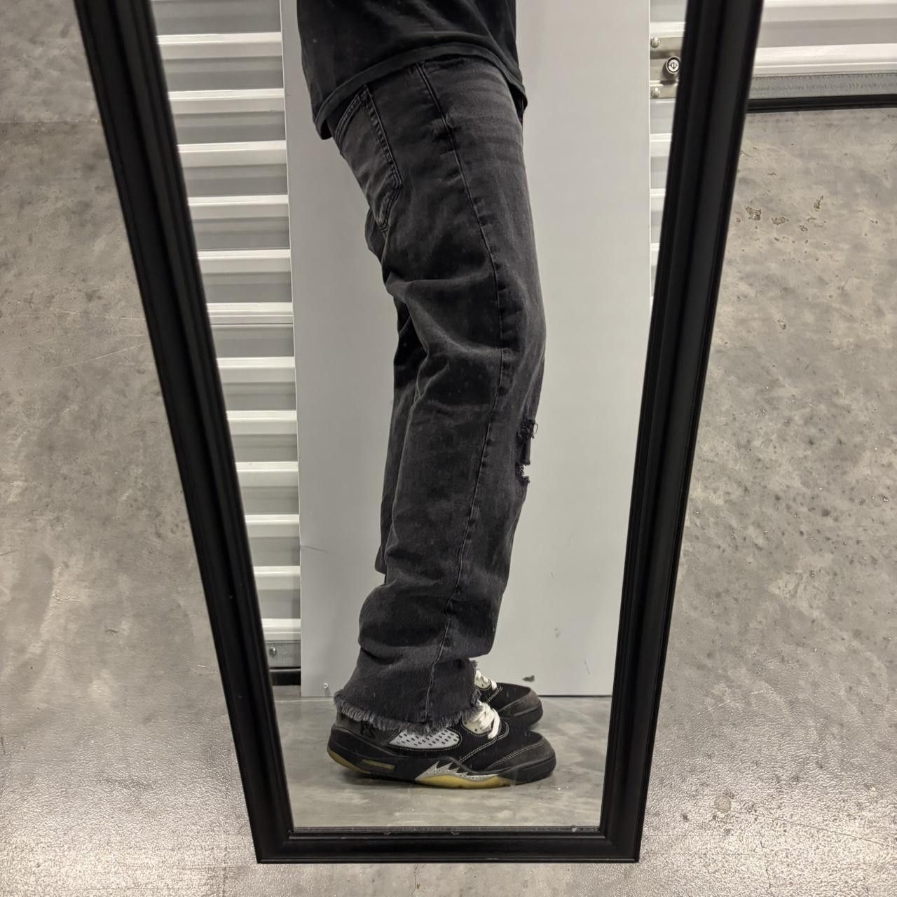 Japanese Brand × Vintage Crazy Vintage Y2K/2000s Grunge Faded Black Denim Jeans! Size US 29 - 2 Thumbnail